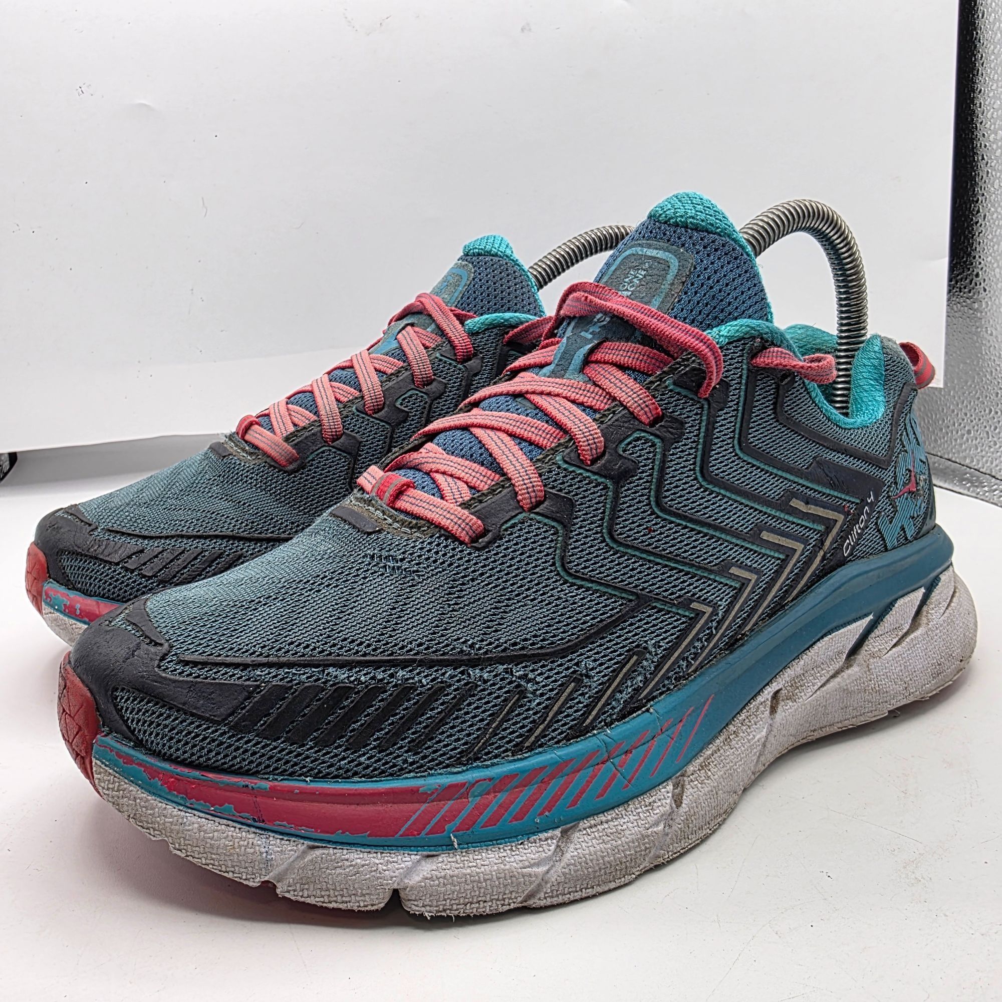 Hoka Hoka One One Clifton 4 Wide Womens Running Shoes Size 7 Gray Size US 7 / IT 37 - 3 Thumbnail