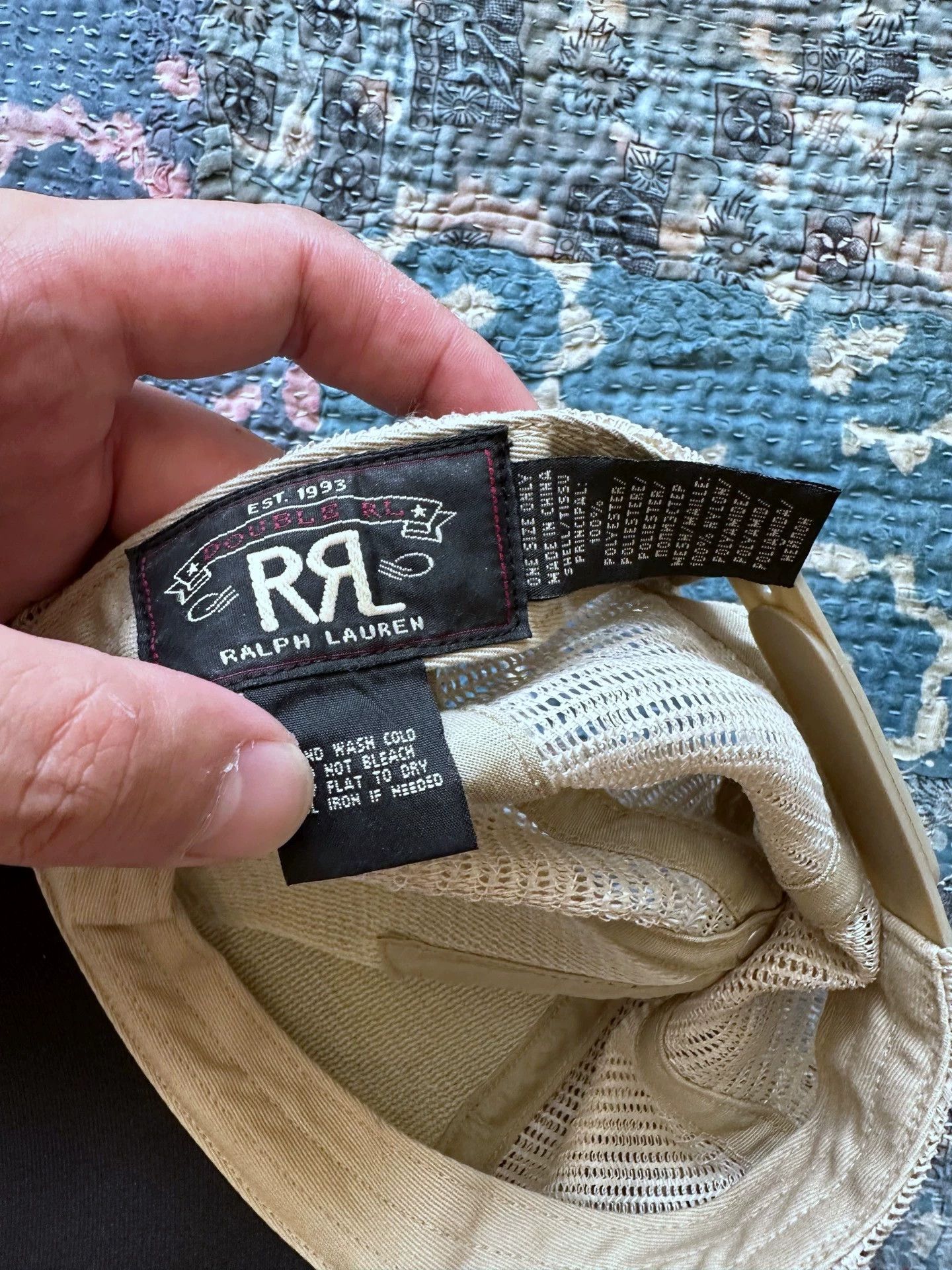RRL Ralph Lauren RRL Printed Mesh Back Baseball Cap (Like New, OS) Size ONE SIZE - 4 Thumbnail
