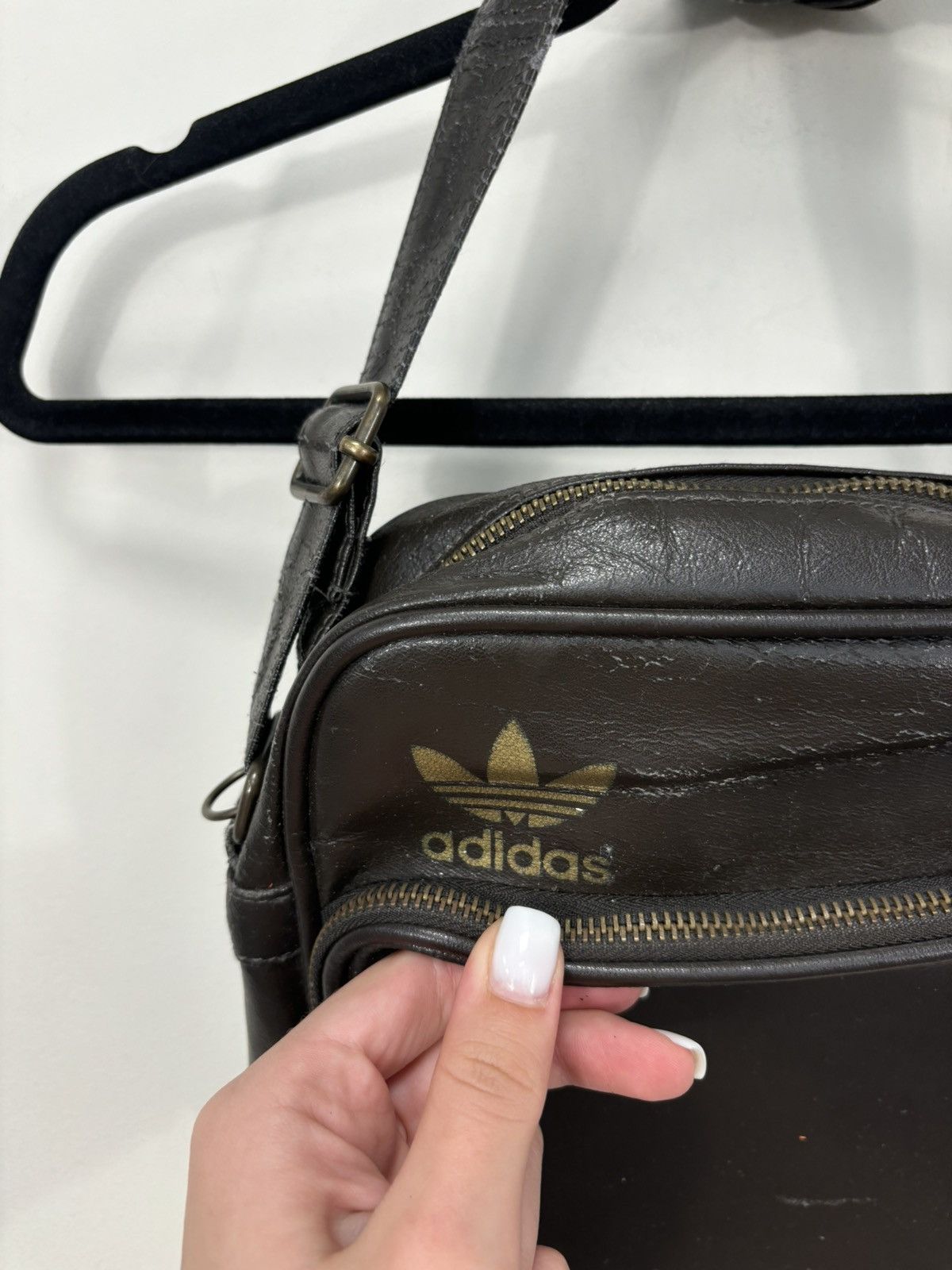 Adidas Vintage Adidas Samba Y2K Hype Brown Leather Messenger Bag Size ONE SIZE - 6 Thumbnail