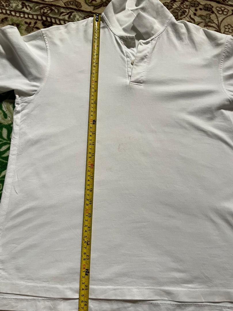 Jil Sander K6-17 J+ Jil Sander Uniqlo white Polo Tee Size US L / EU 52-54 / 3 - 9 Thumbnail