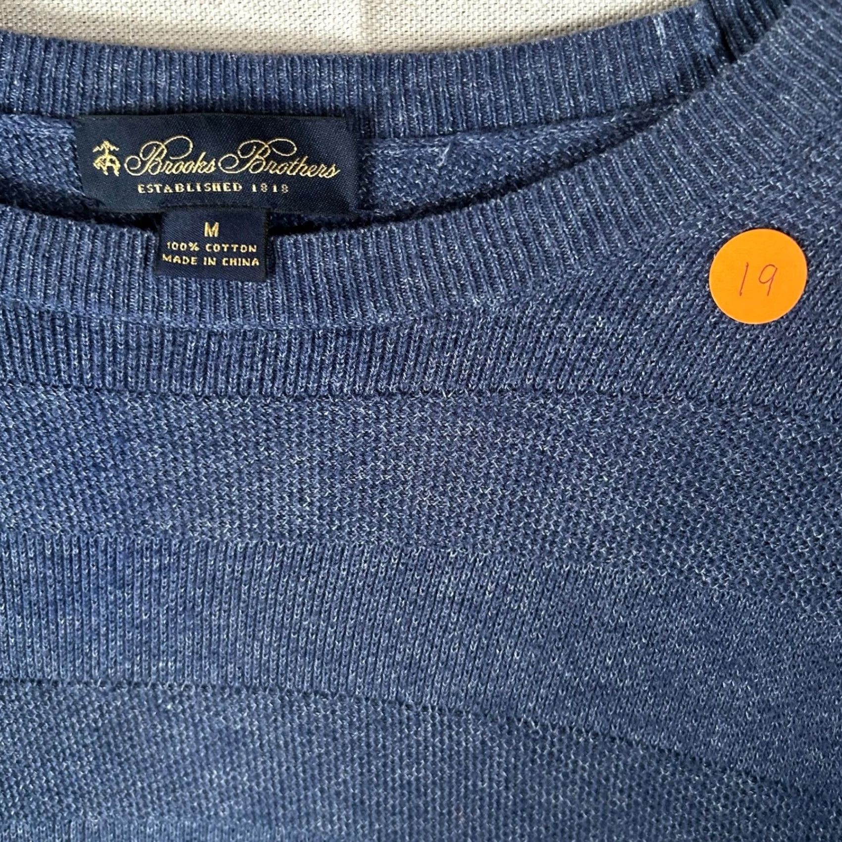 Brooks Brothers Brooks Brothers Mens Blue 100% Cotton Knit Crewneck Sweater Size M Shirt Adult Mens Blue Knit Crewneck Pullover Size US M / EU 48-50 / 2 - 3 Thumbnail