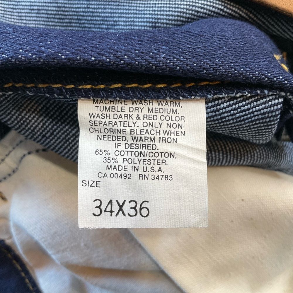 Lee Vintage 1970’s Lee Men’s Rider Fit Jeans 34X36 Deadstock NWT Size US 34 / EU 50 - 7 Thumbnail