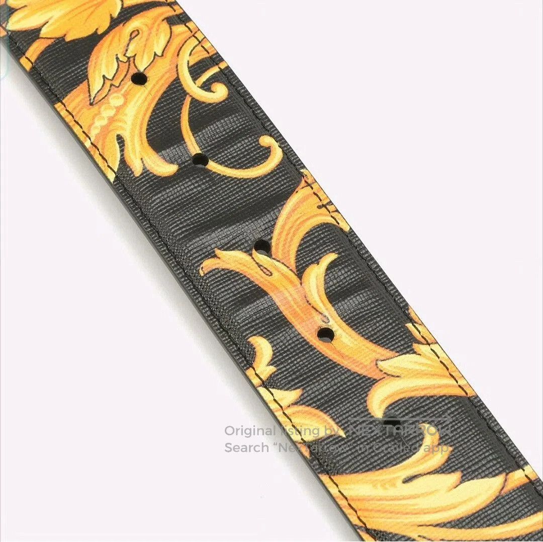 Versace Versace Baroque Print Medusa Logo Belt. Size ONE SIZE - 8 Thumbnail