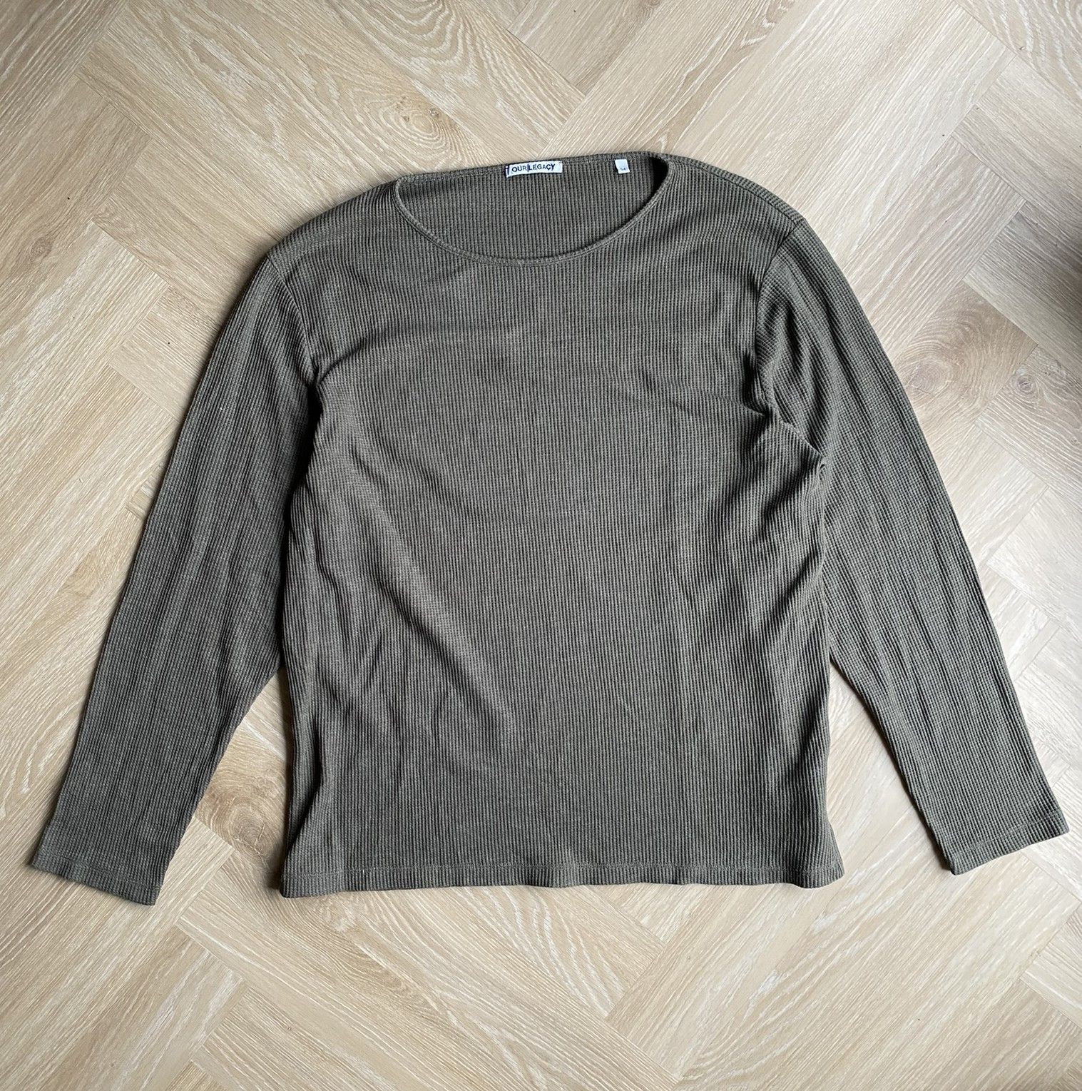 Our Legacy Forest Green Waffle - Fine Longsleeve Size US XL / EU 56 / 4 - 4 Thumbnail