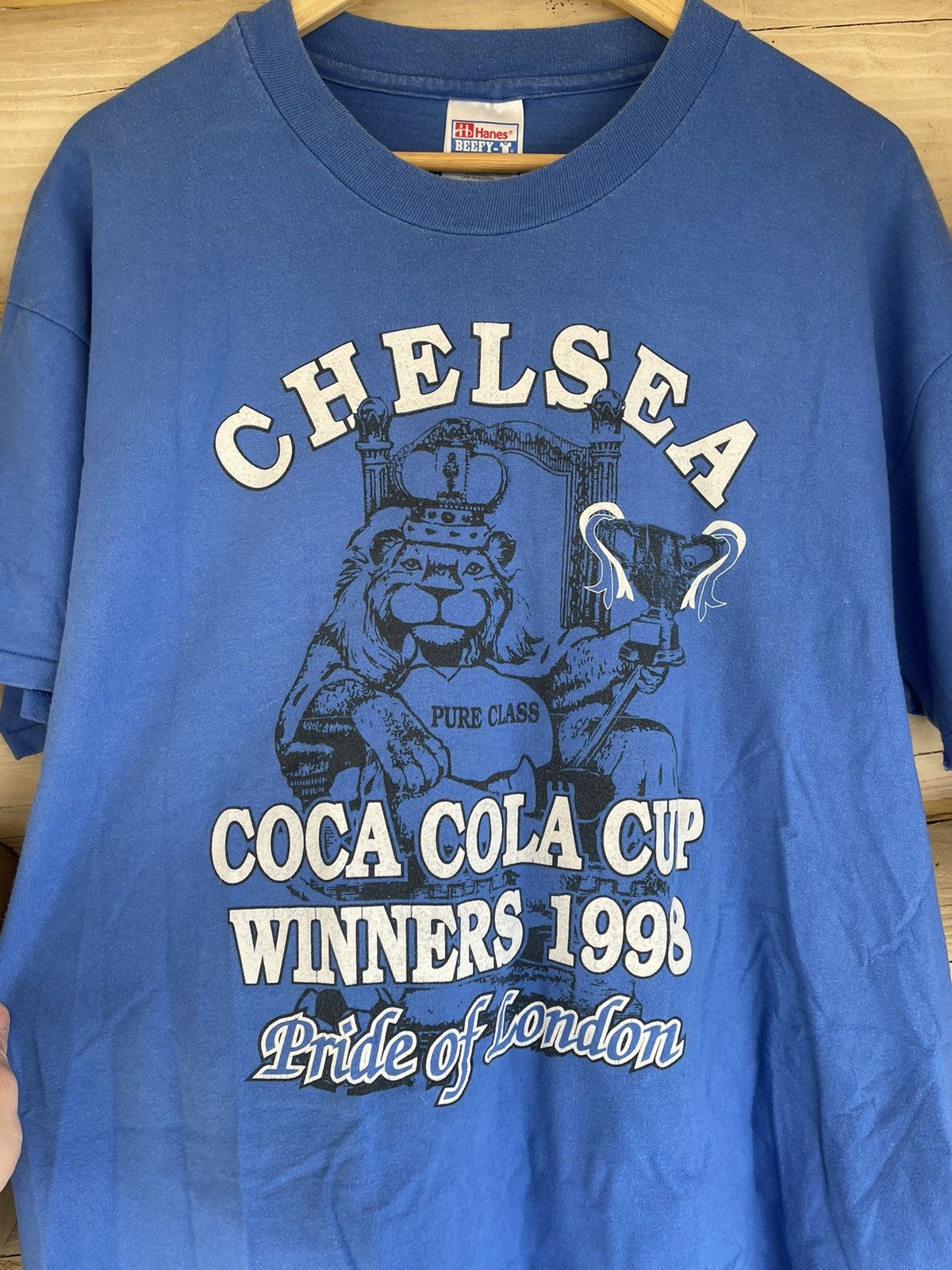 Chelsea Soccer 1998 Chelsea Vintage Coca Cola Cup Winners t-shirt rare Size US XL / EU 56 / 4 - 2 Thumbnail