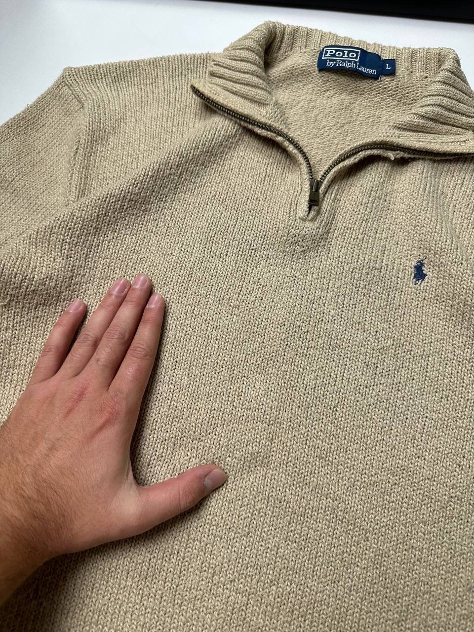 Polo Ralph Lauren 90s USA Polo Ralph Lauren Vintage Knite Sweater 1/3 Zip Size US L / EU 52-54 / 3 - 5 Thumbnail