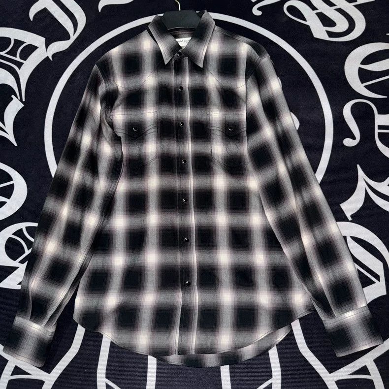 Saint Laurent Paris Saint Laurent SLP 16FW Check Shirt - dmc Size US S / EU 44-46 / 1 - 1 Thumbnail