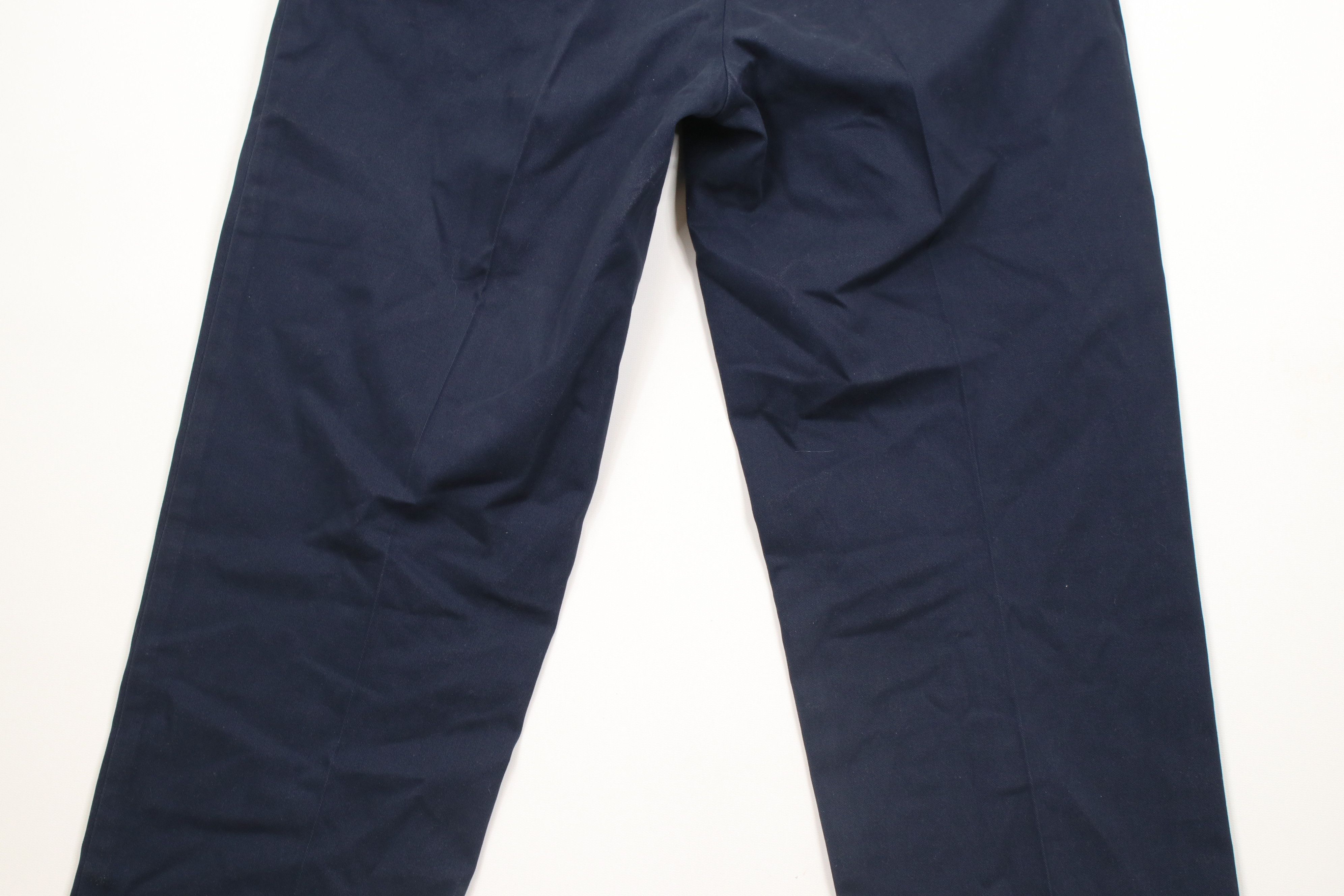 Vintage 90s Ralph Lauren Leg Chino Pants Blue Cotton