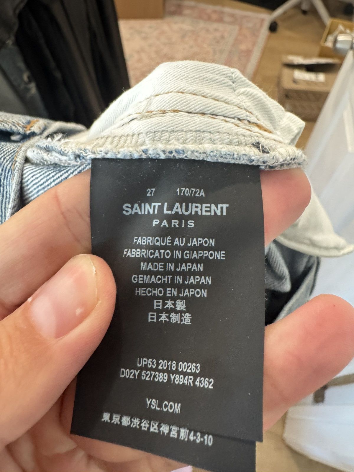 Saint Laurent Paris Lightwash D02 27 Size US 27 - 5 Thumbnail