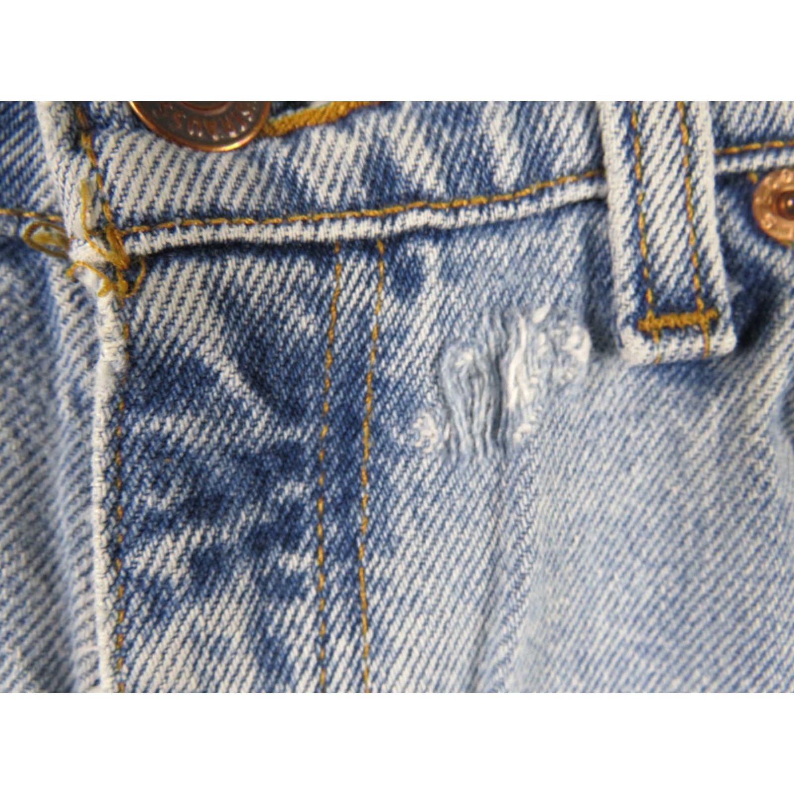 Levi's VINTAGE Levi's 950 Jeans Blue 7 MED Bootcut Mens 32x27 United States 1996 USA Made Jeans 550 Model Ladies? Size 27" / US 4 / IT 40 - 6 Thumbnail