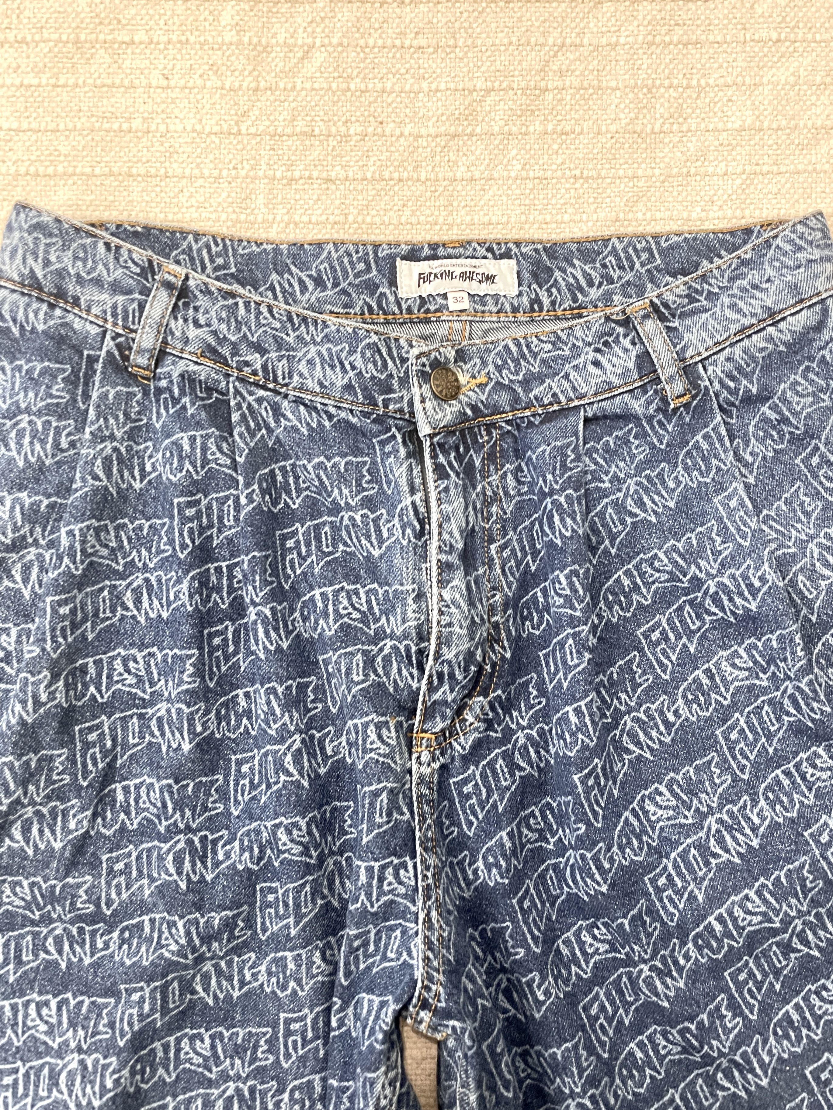 Fucking Awesome FUCKING AWESOME BAGGY JEANS STAMP DENIM PANTS TROUSERS Size US 32 / EU 48 - 8 Thumbnail