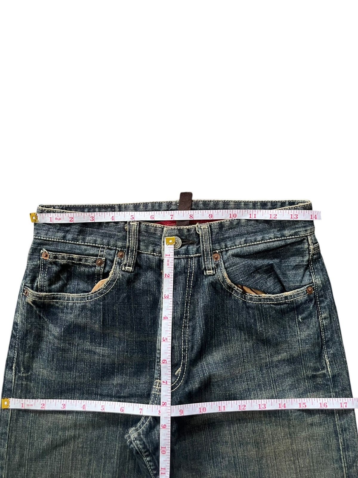 Hysteric Glamour Vintage Japanese Brand Mud Wash Distress Flare Jeans Size 28" / US 6 / IT 42 - 6 Thumbnail