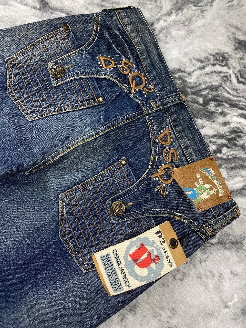 Dsquared2 New Dsquared2 D2 Denim Jeans Big Logo Women Size 29 Blue Size US 29 - 4 Thumbnail