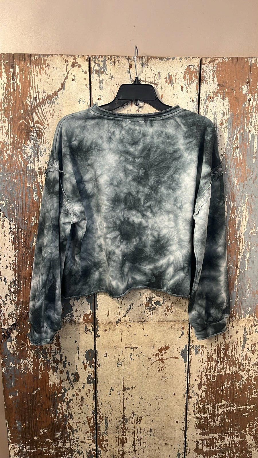 Designer POL Tie Dye cropped sweatshirt size Medium Gray Size M / US 6-8 / IT 42-44 - 4 Thumbnail