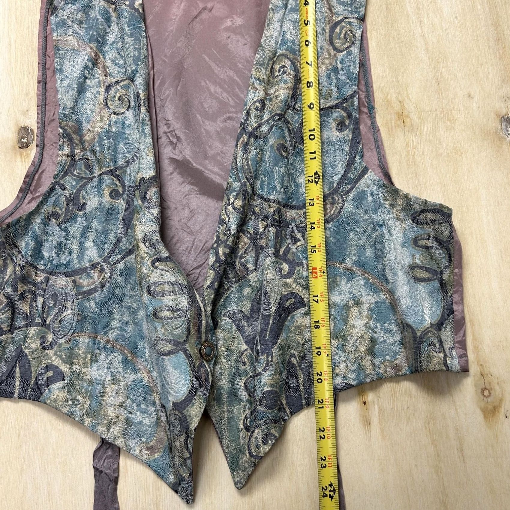 Vintage Vintage 90s Vest, Womens Plus Size Suit Blue Paisley, Formal Evening Dress Size XXL / US 16-18 / IT 52-54 - 6 Thumbnail