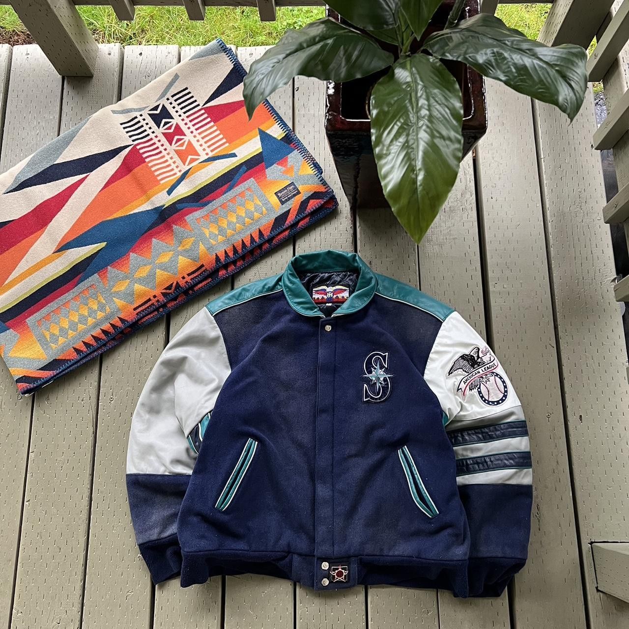 Jeff Hamilton × MLB × Vintage Jeff Hamilton Jacket Seattle Mariners Leather Varsity Jacket Size US L / EU 52-54 / 3 - 3 Thumbnail
