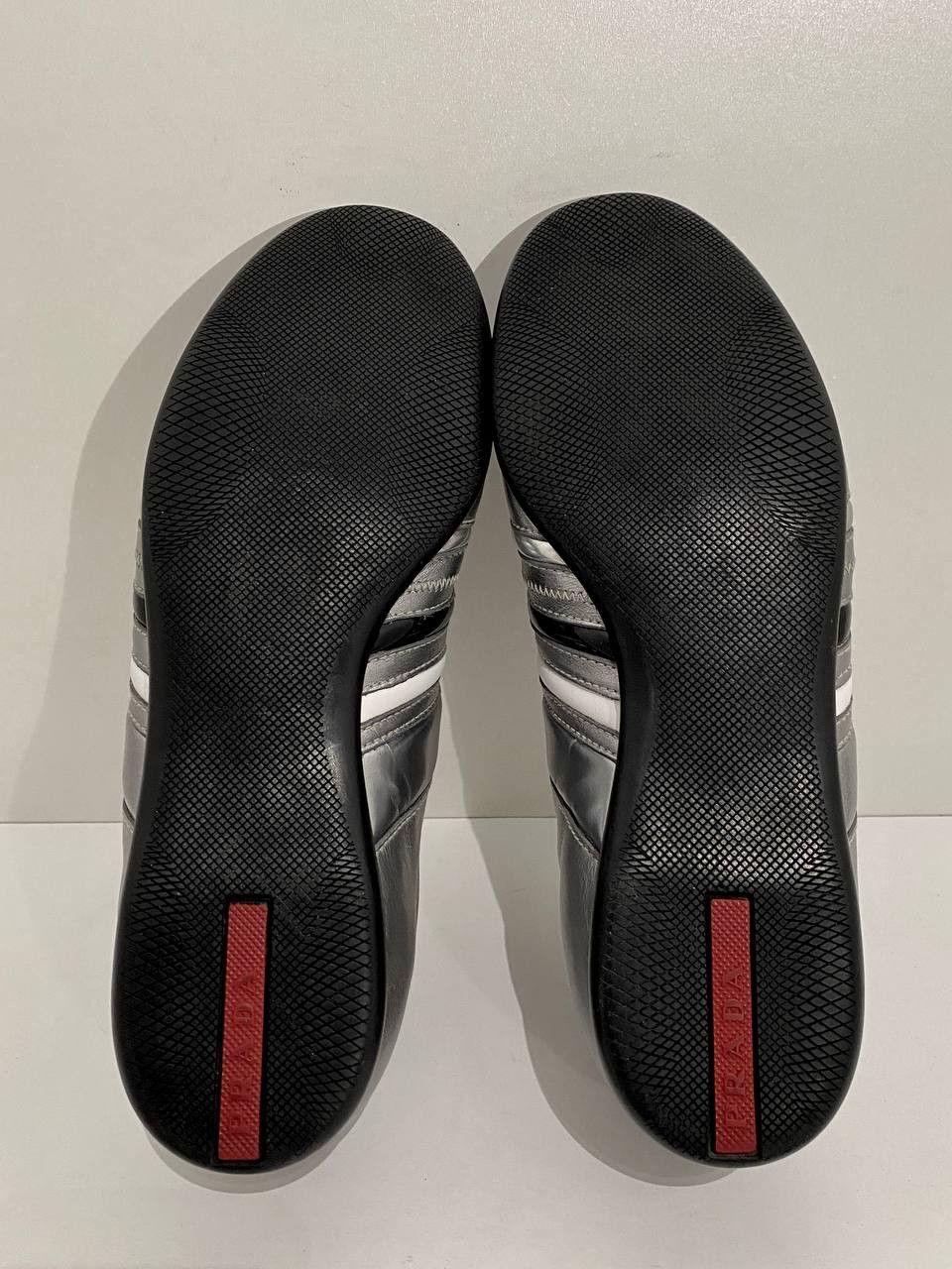 Prada Prada Sport Logo Silver Metallic Bowling Shoe Low Sneakers Size US 8.5 / EU 41-42 - 11 Thumbnail