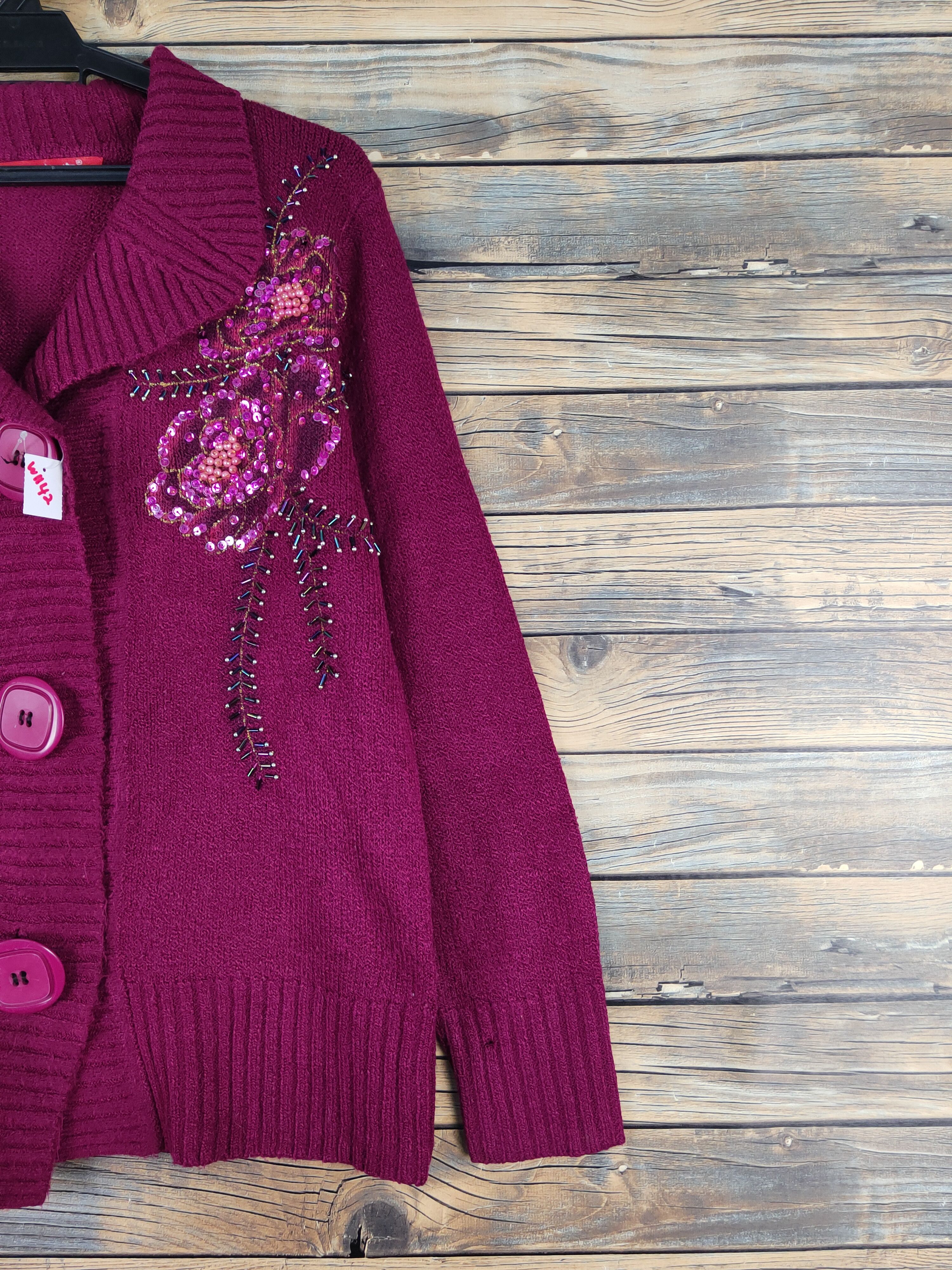 Japanese Brand × Vintage Japanese Brand Purple Knitwear Cardigan #W1142 Size M / US 6-8 / IT 42-44 - 7 Thumbnail