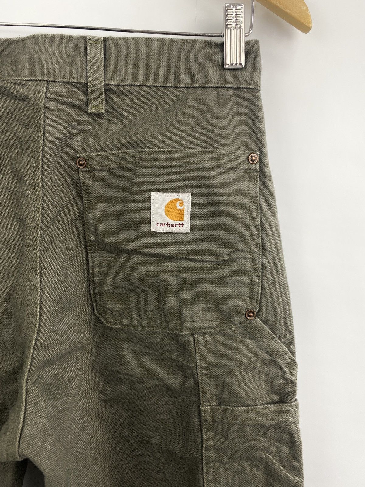 Carhartt 🇺🇸 Vintage 90s Carhartt Double Knees Khaki Work Pants Rare Size US 30 / EU 46 - 5 Thumbnail