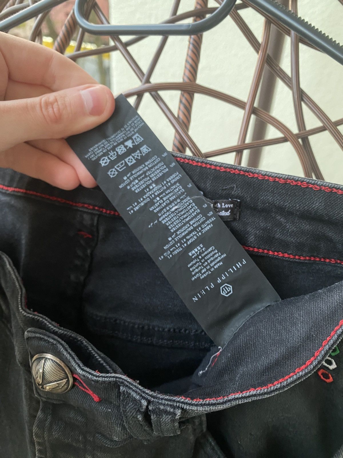 Philipp Plein Luxury philipp plein black denim trousers 2019 Size US 31 - 3 Thumbnail