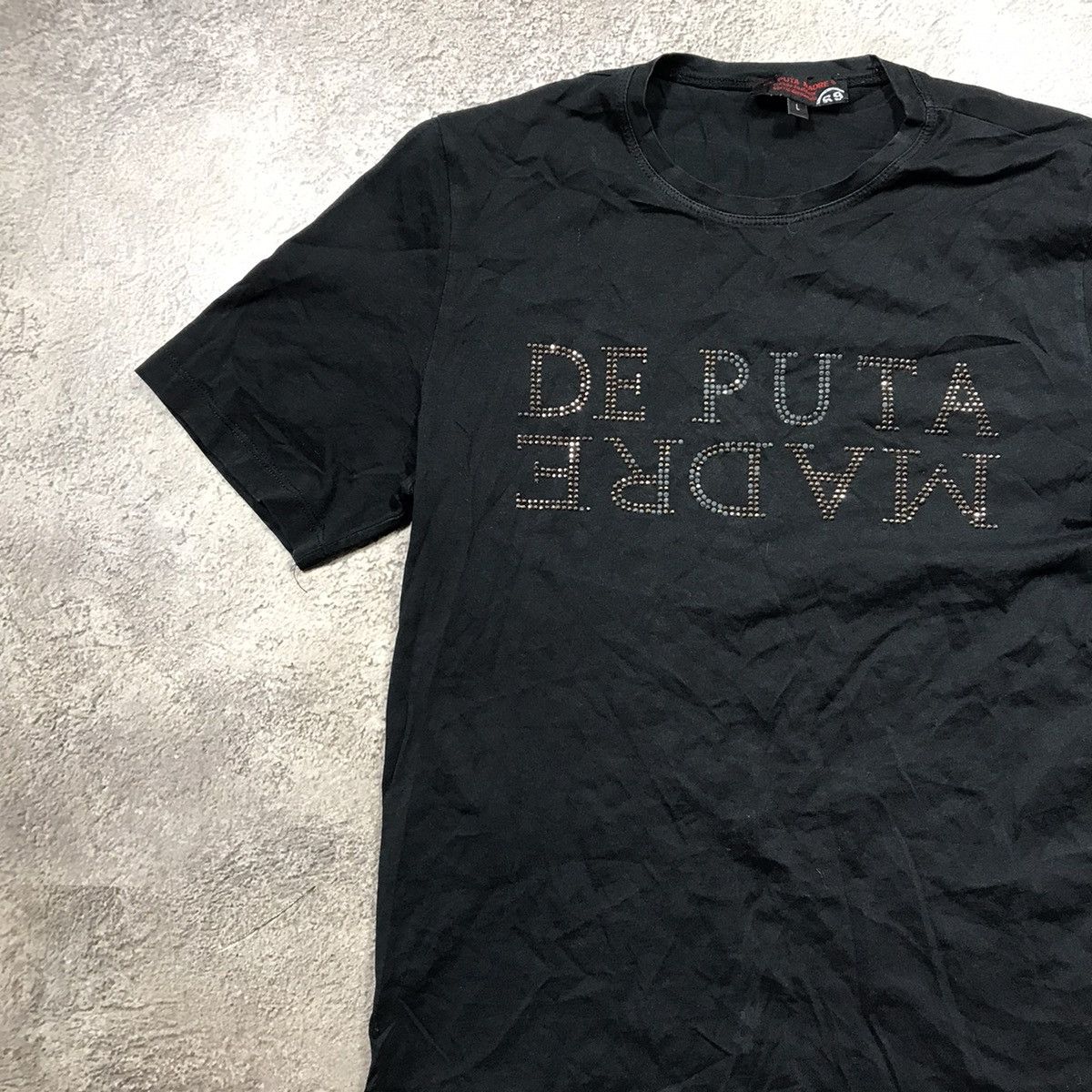Vintage Vintage Y2K Graphic Tee Slogan Print Streetwear Black Boxy L Size US L / EU 52-54 / 3 - 3 Thumbnail