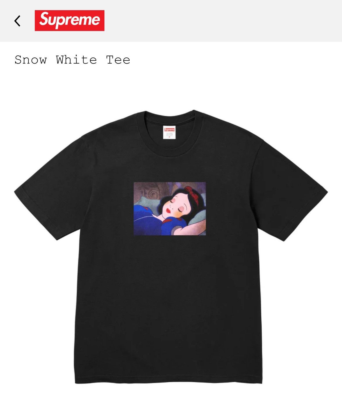 Disney × Supreme supreme x disney snow white gimme gimme gimme