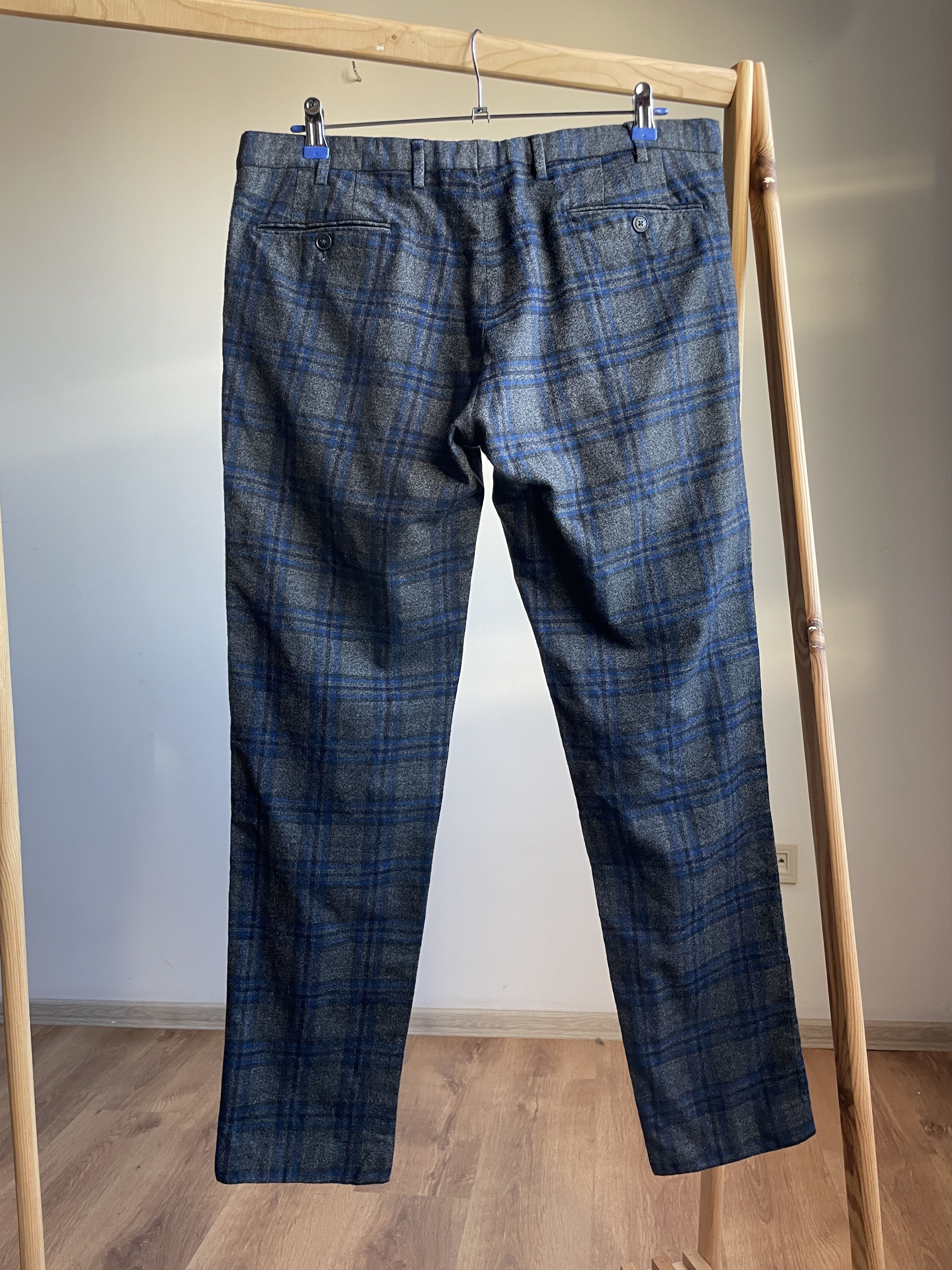 Boggi Boggi Milano Plaid Wool Slim Fit Dress Trousers Size EUR 52 Size US 34 / EU 50 - 2 Thumbnail