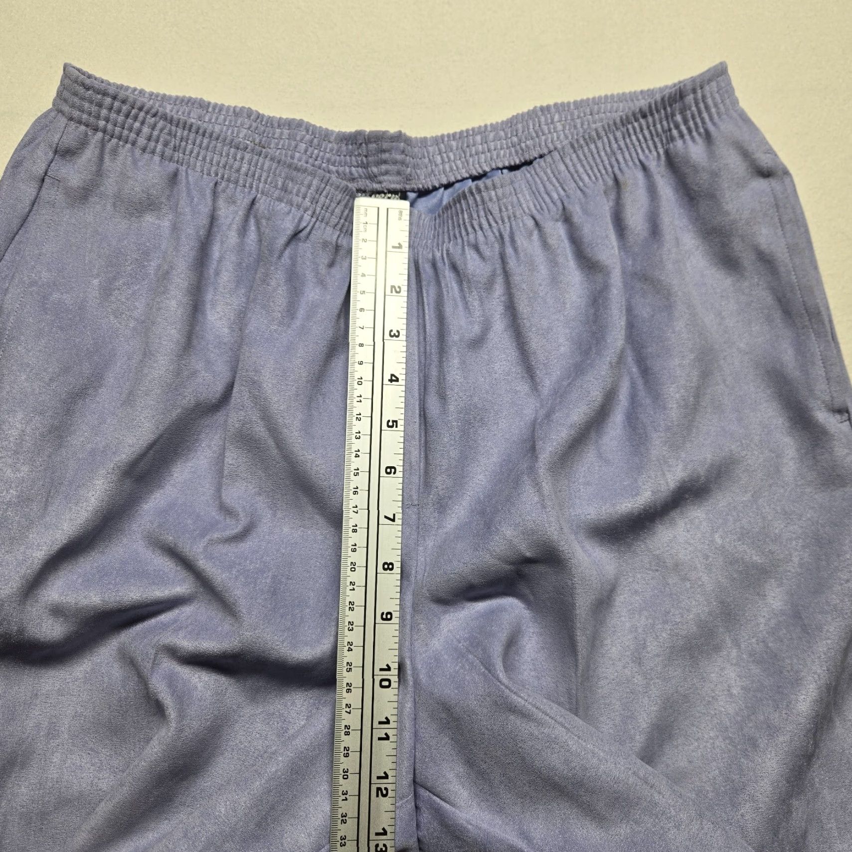 Vintage Southern Lady Pants Women's Solid Blue Elastic Waist Pockets 26" Inseam Size 16 Dress Pants Mens Women? Size 38" / US 16 / IT 52 - 5 Thumbnail