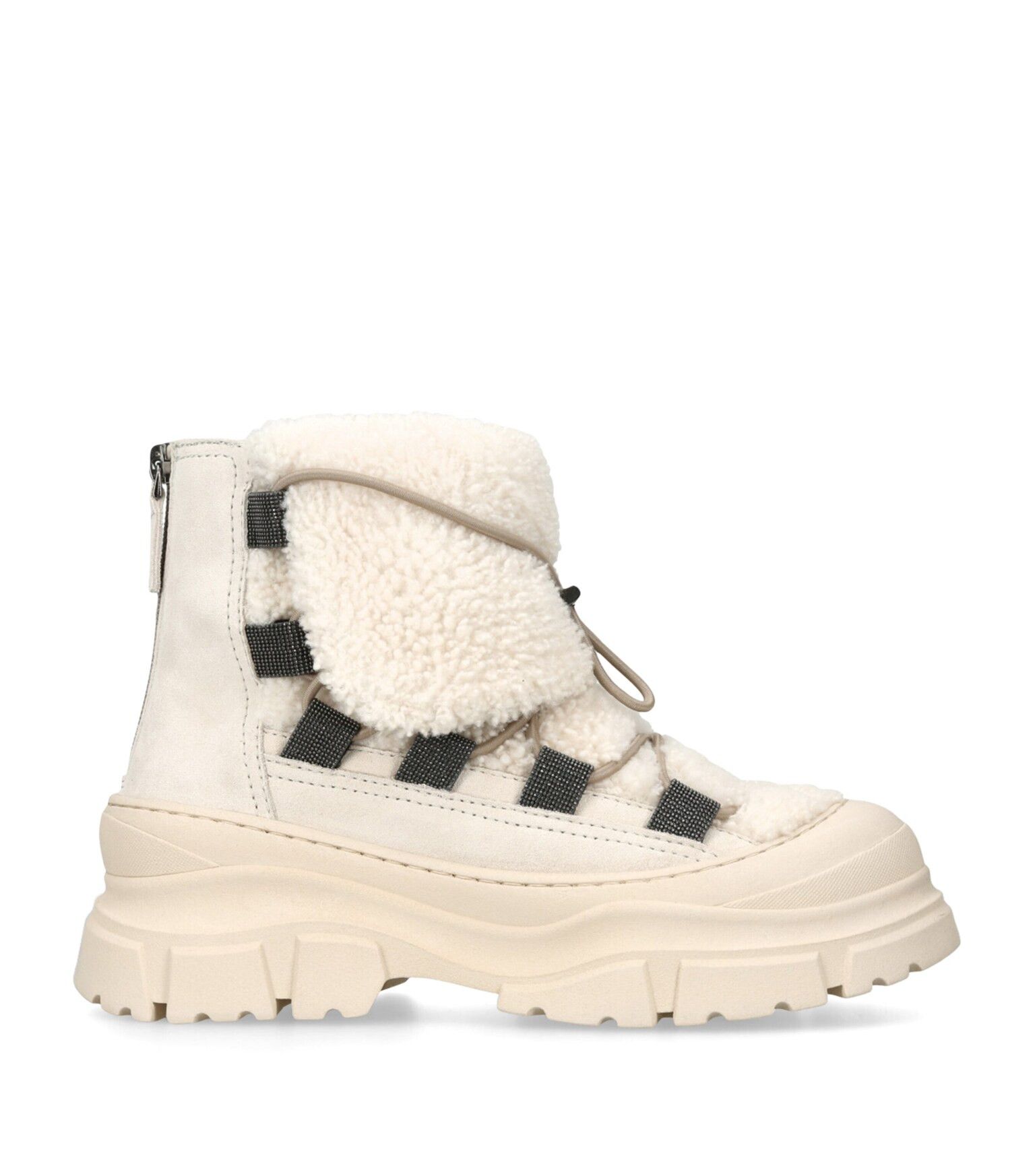 Brunello Cucinelli o1y0725 Ankle Boots in Ivory Size US 6 / IT 36 - 1 Thumbnail