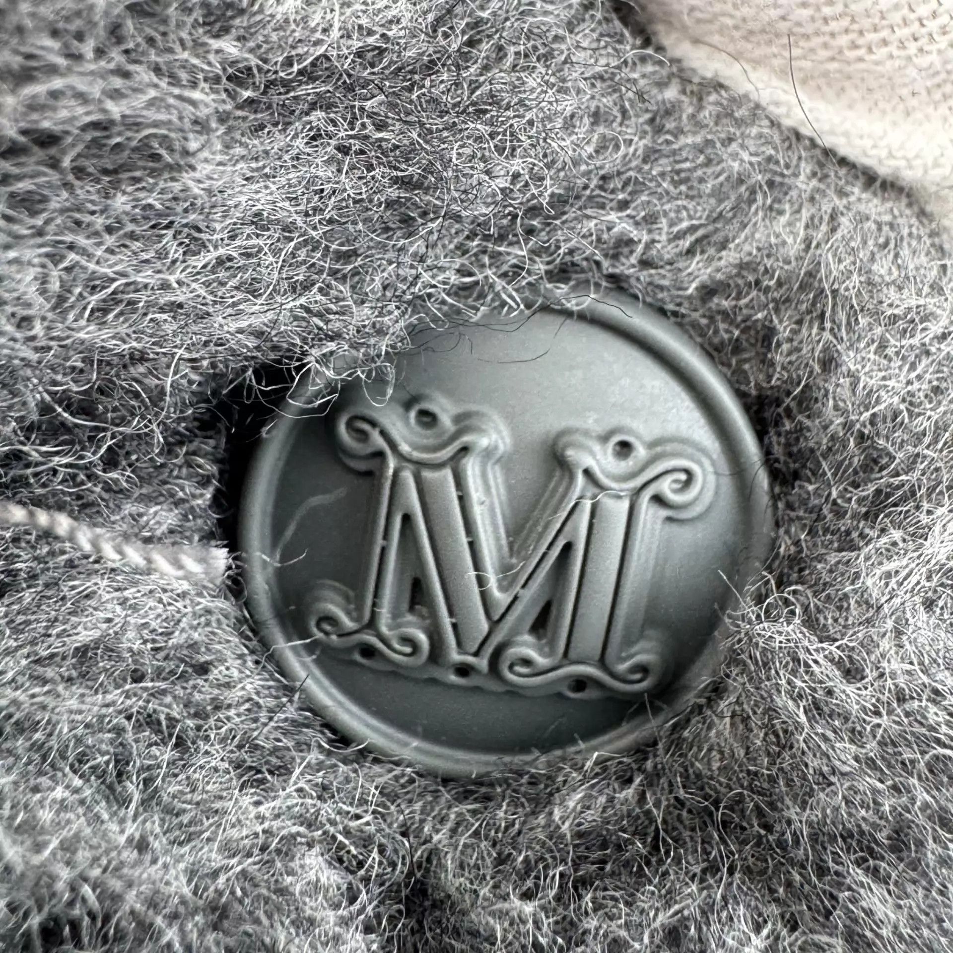 Max Mara MAXMARA Wool Teddy Coat Gray 155 Size XS / US 0-2 / IT 36-38 - 3 Thumbnail