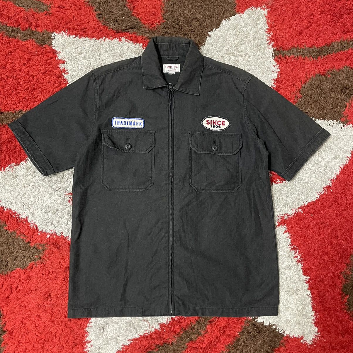 Vintage 🔥Vintage Smith American Double Pocket Workers Buttons Shirts Size US L / EU 52-54 / 3 - 1 Thumbnail