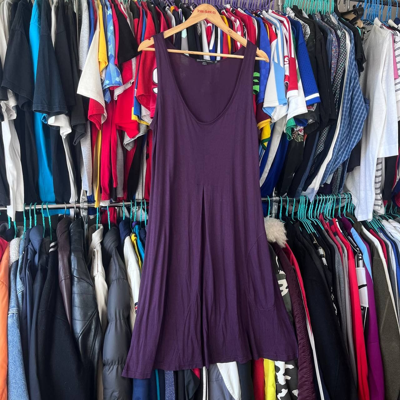 Gudrun Sjoden Gudrun Sjoden Purple Modal Sleeveless Tunic Tank Dress Size M / US 6-8 / IT 42-44 - 1 Thumbnail