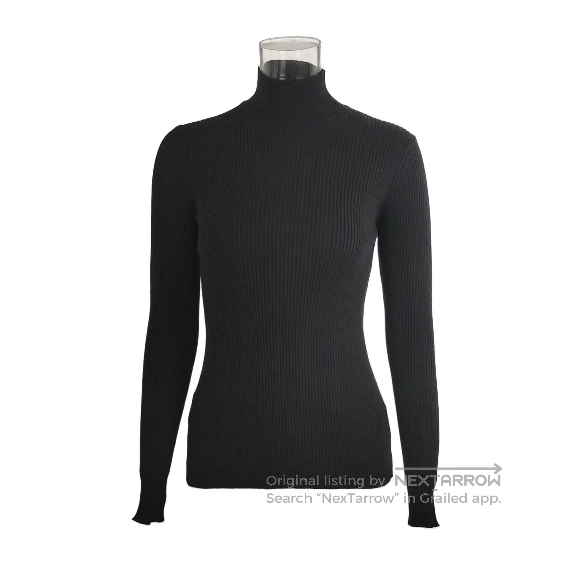 Prada Prada Black Cotton Turtleneck Knit Sweater . Size XS / US 0-2 / IT 36-38 - 1 Thumbnail