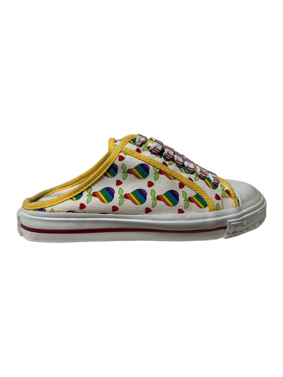 Dior CHRISTIAN DIOR S/S 2002 Pear Print Canvas Mule Sneakers Size US 8 / IT 38 - 4 Thumbnail