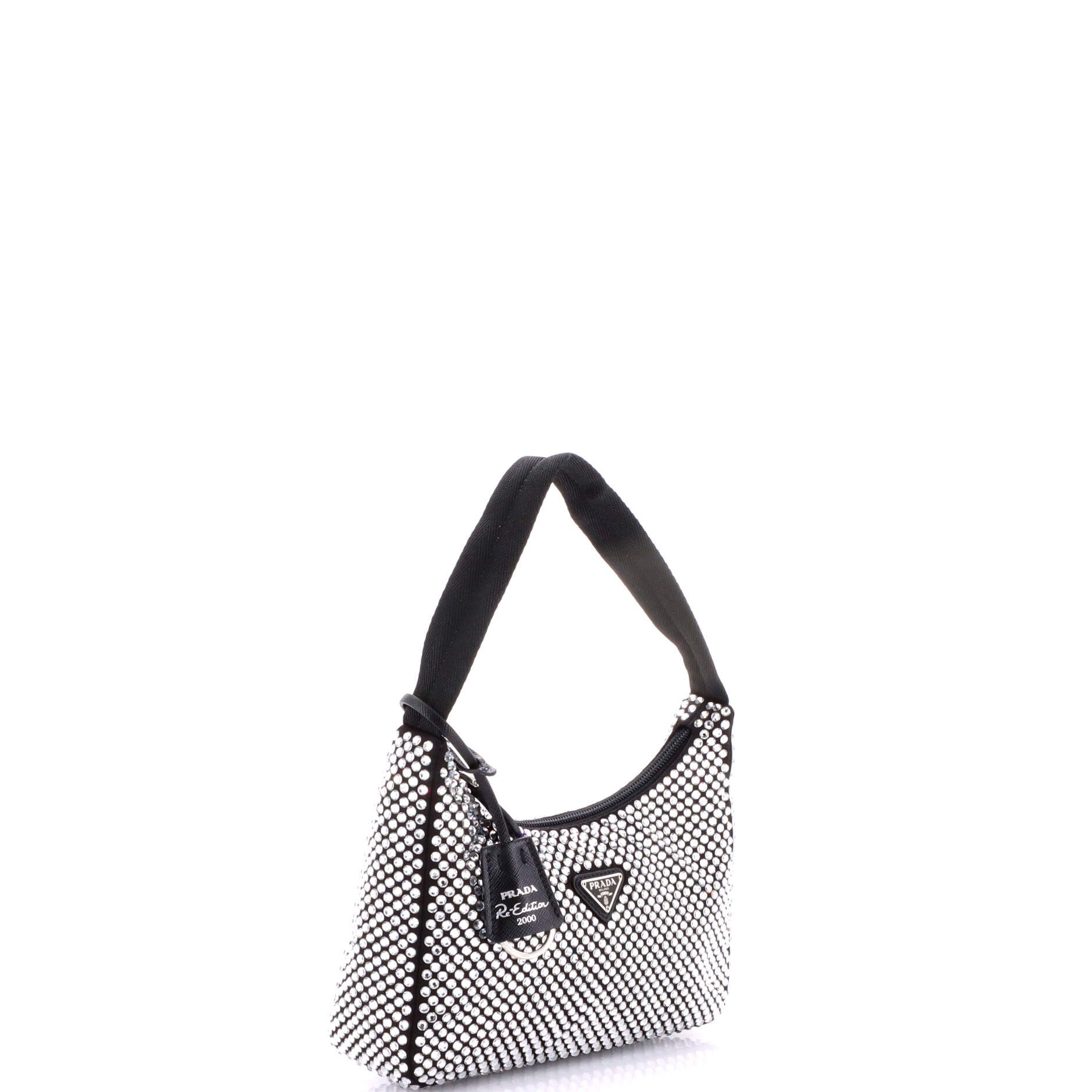 Prada Re-Edition 2000 Hobo Crystal Embellished Satin Mini Size ONE SIZE - 1 Thumbnail