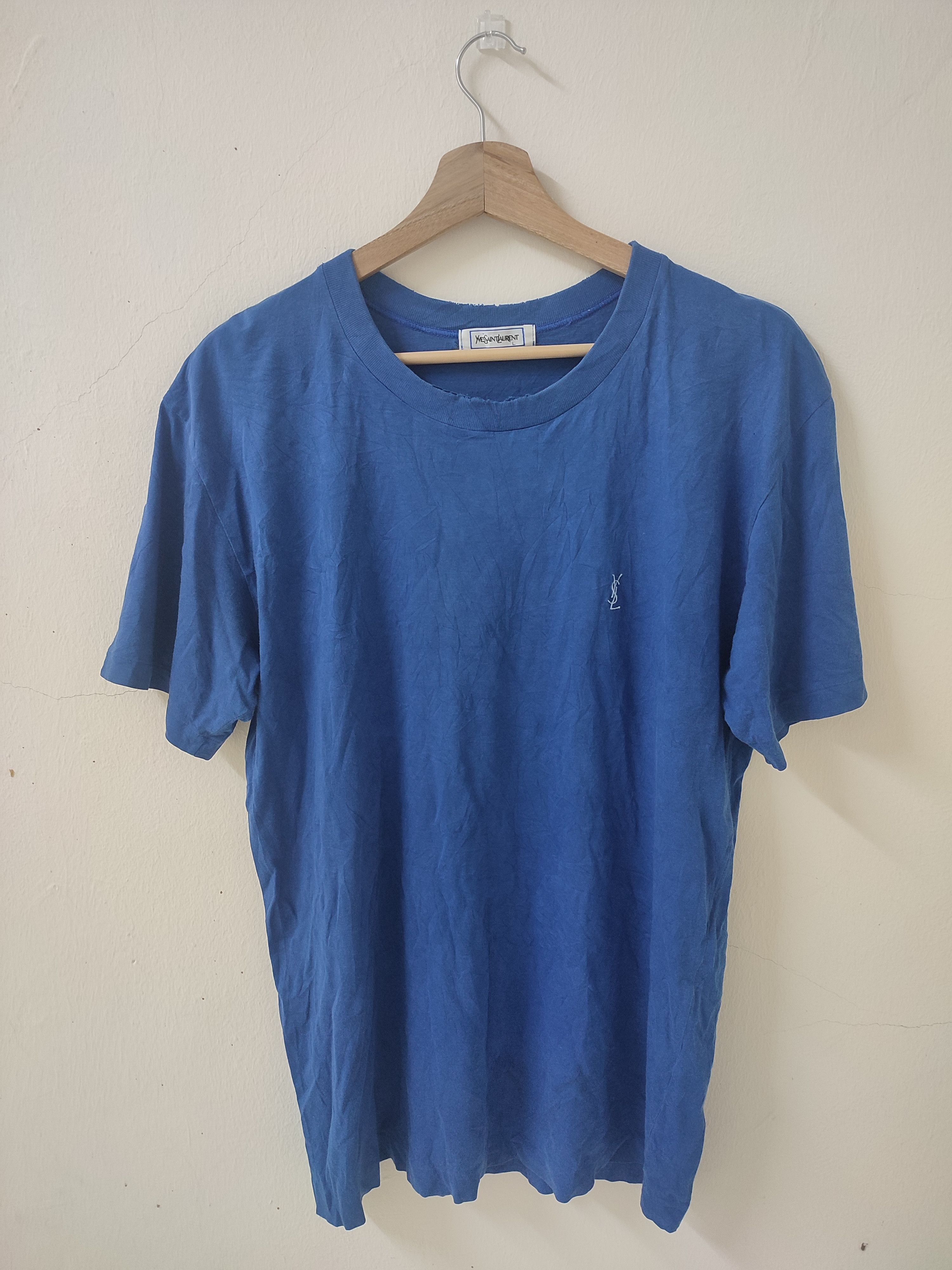 Yves Saint Laurent Vtg 90s YSL Small Logo Tees Size US M / EU 48-50 / 2 - 1 Thumbnail