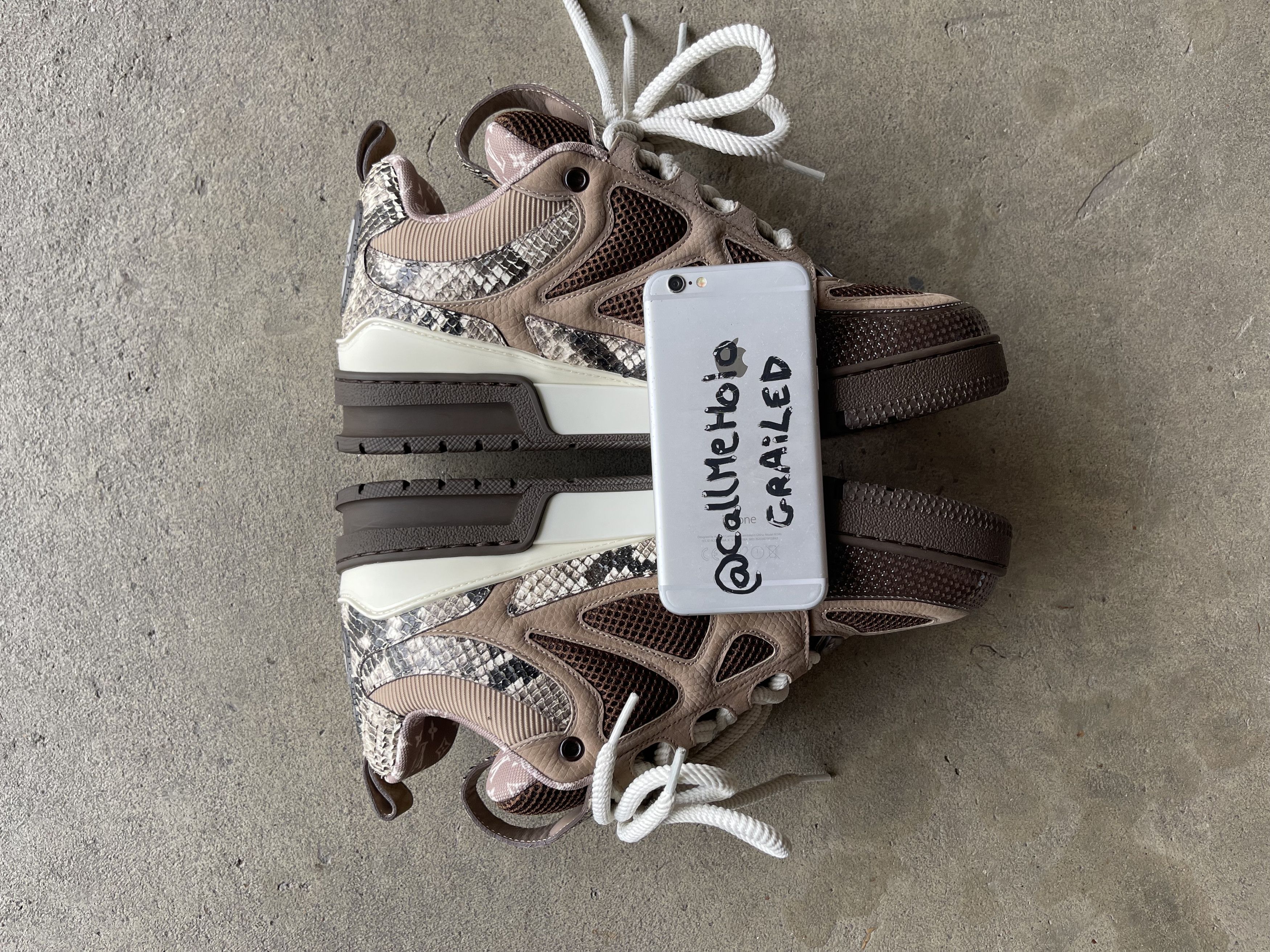 Louis Vuitton Louis Vuitton FW 2022 Python Skin Skate Sneakers Size US 8 / EU 41 - 2 Thumbnail