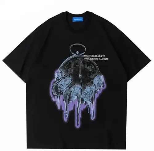 Melt The Clock Printed T Shirt