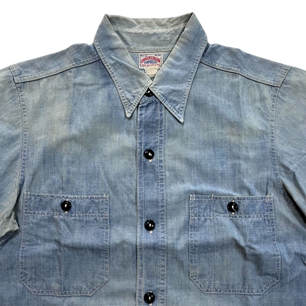 The Real McCoy's Vintage mccoys 8hour union shirt blue jeans Size US M / EU 48-50 / 2 - 2 Thumbnail