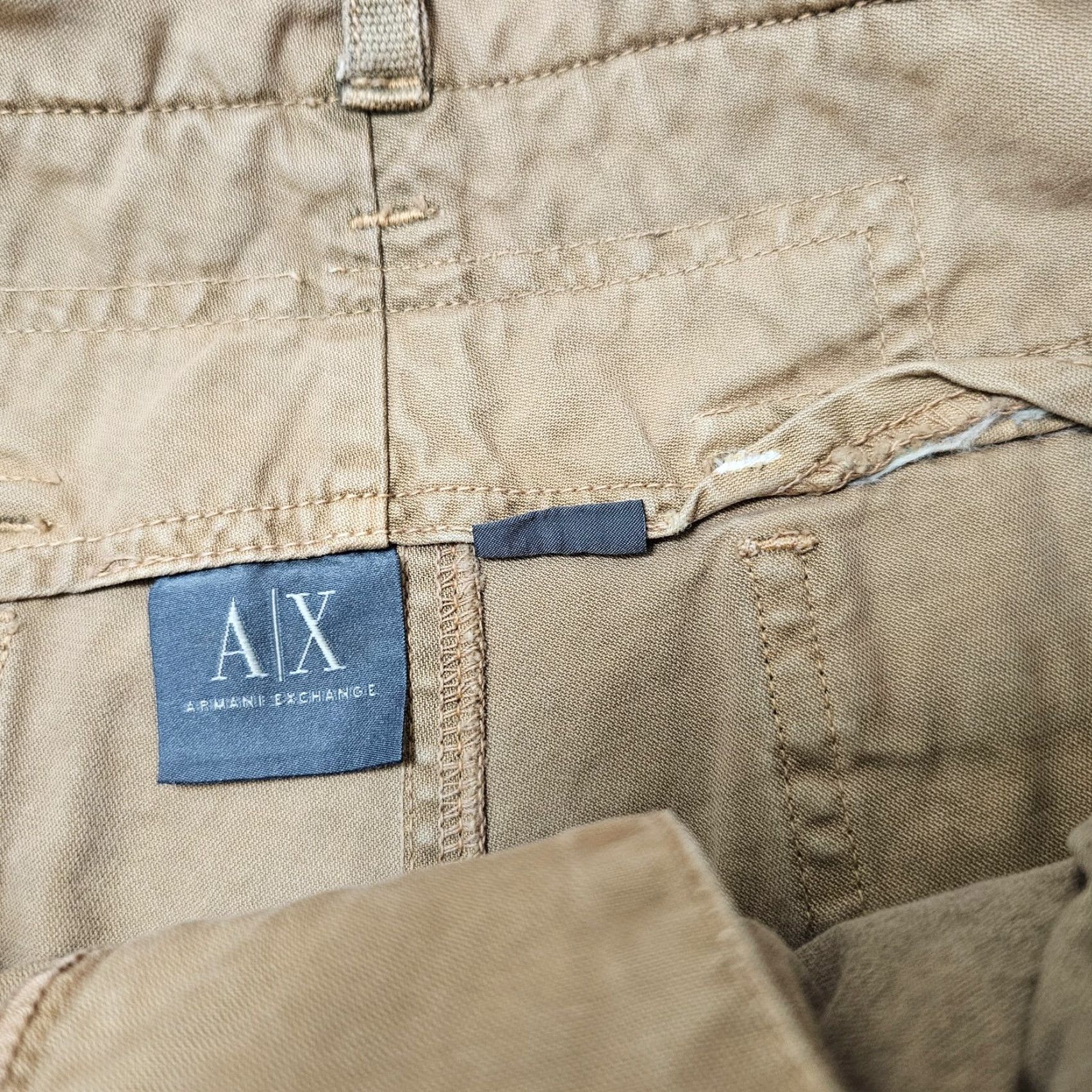 Armani Exchange VINTAGE Armani Exchange Shorts Mens 29 Brown Cargo Canvas Field Military Baggy Size US 29 - 5 Thumbnail