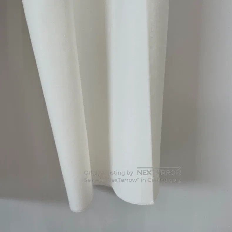 Max Mara Max Mara White Cotton Wide Leg Casual Trousers Size 31" - 4 Thumbnail