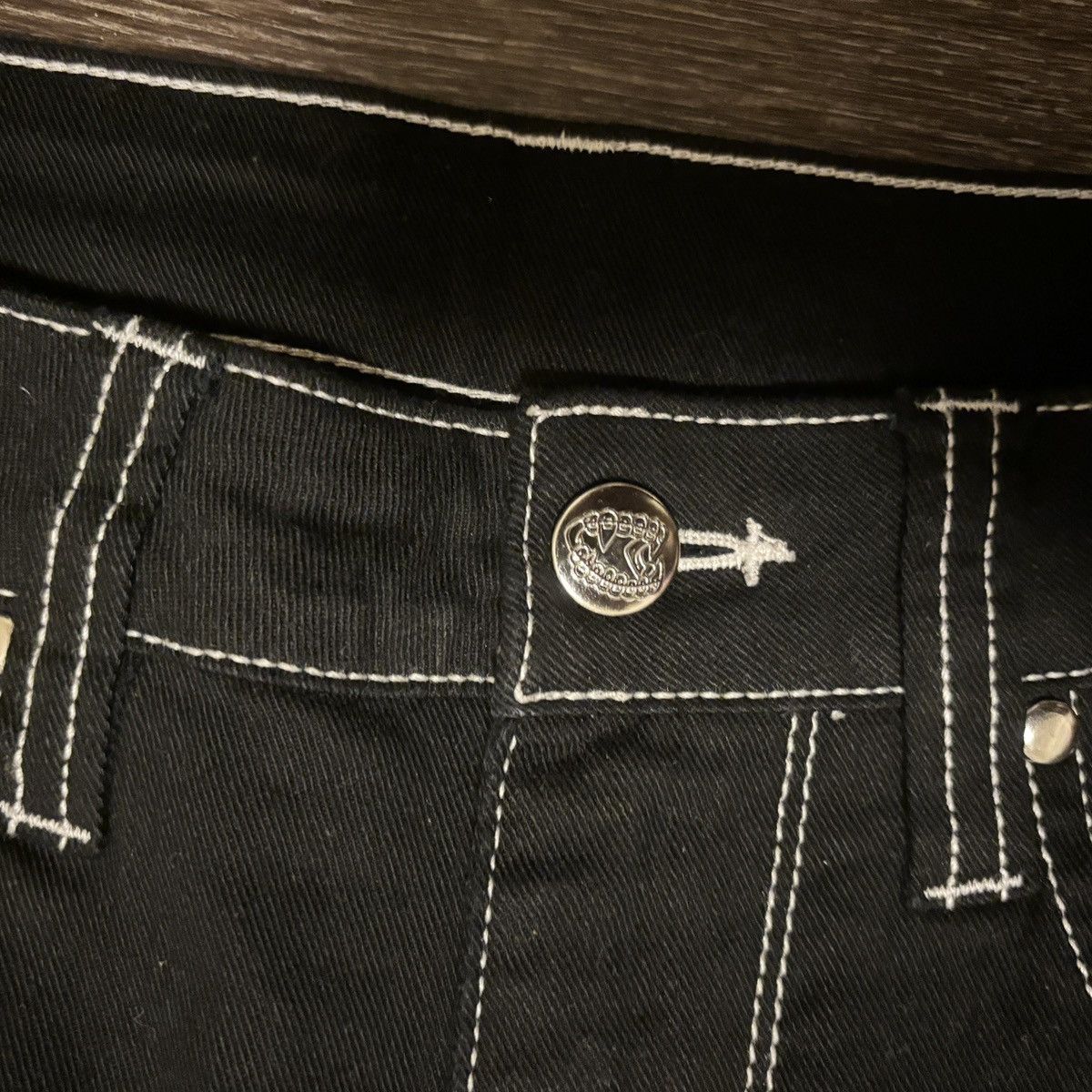 Other Salem7 Pentagram Black Denim Jeans Size US 30 / EU 46 - 4 Thumbnail