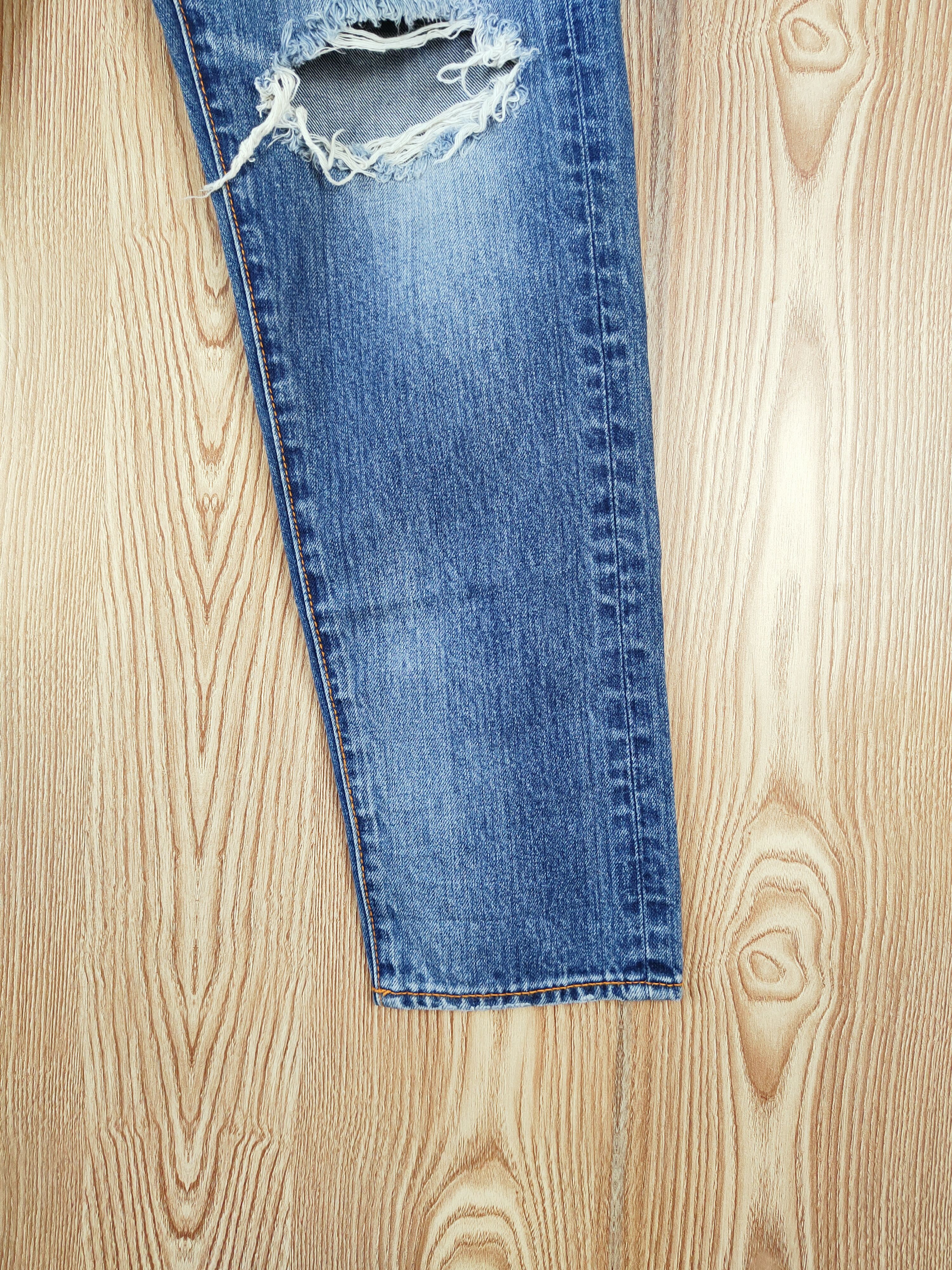 MOUSSY × Vintage Vintage 💥 Azul by Moussy Blue Distressed Ripped Jeans Size 32" / US 10 / IT 46 - 6 Thumbnail