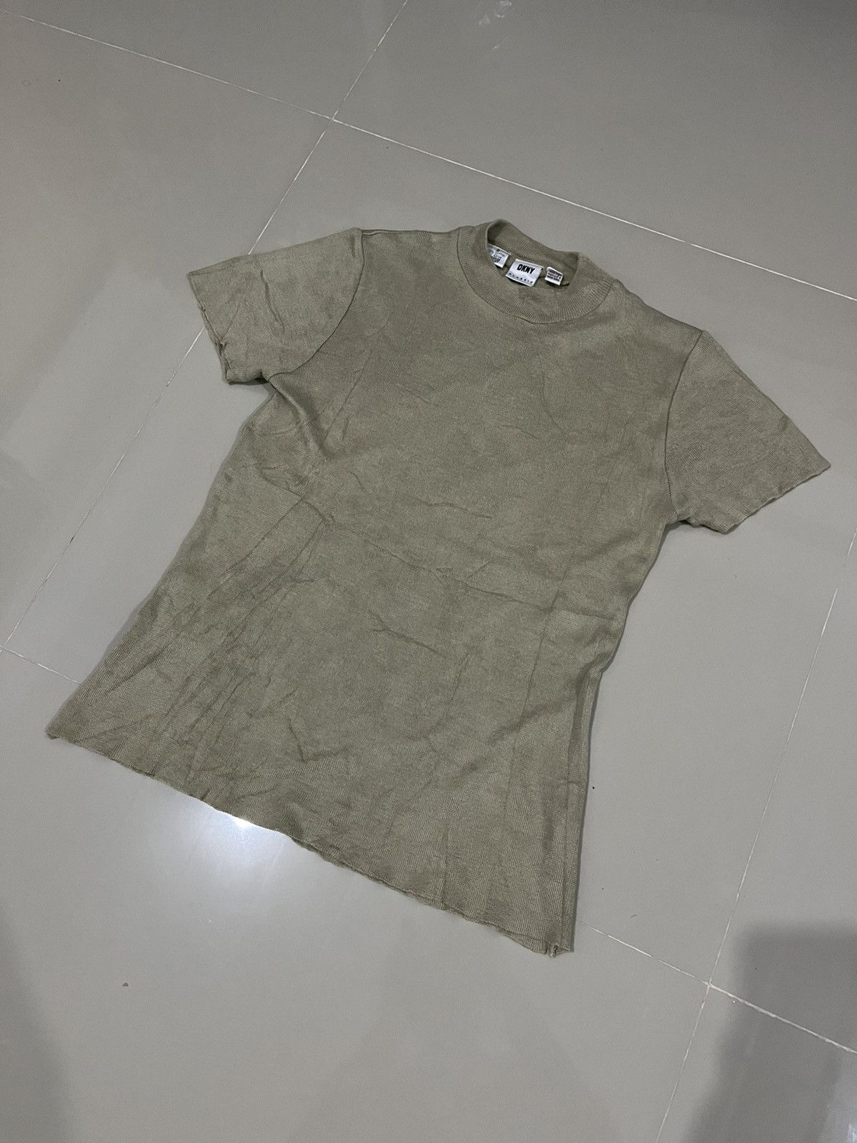 DKNY DKNY Beige short-sleeved turtleneck shirt Size S / US 4 / IT 40 - 1 Thumbnail