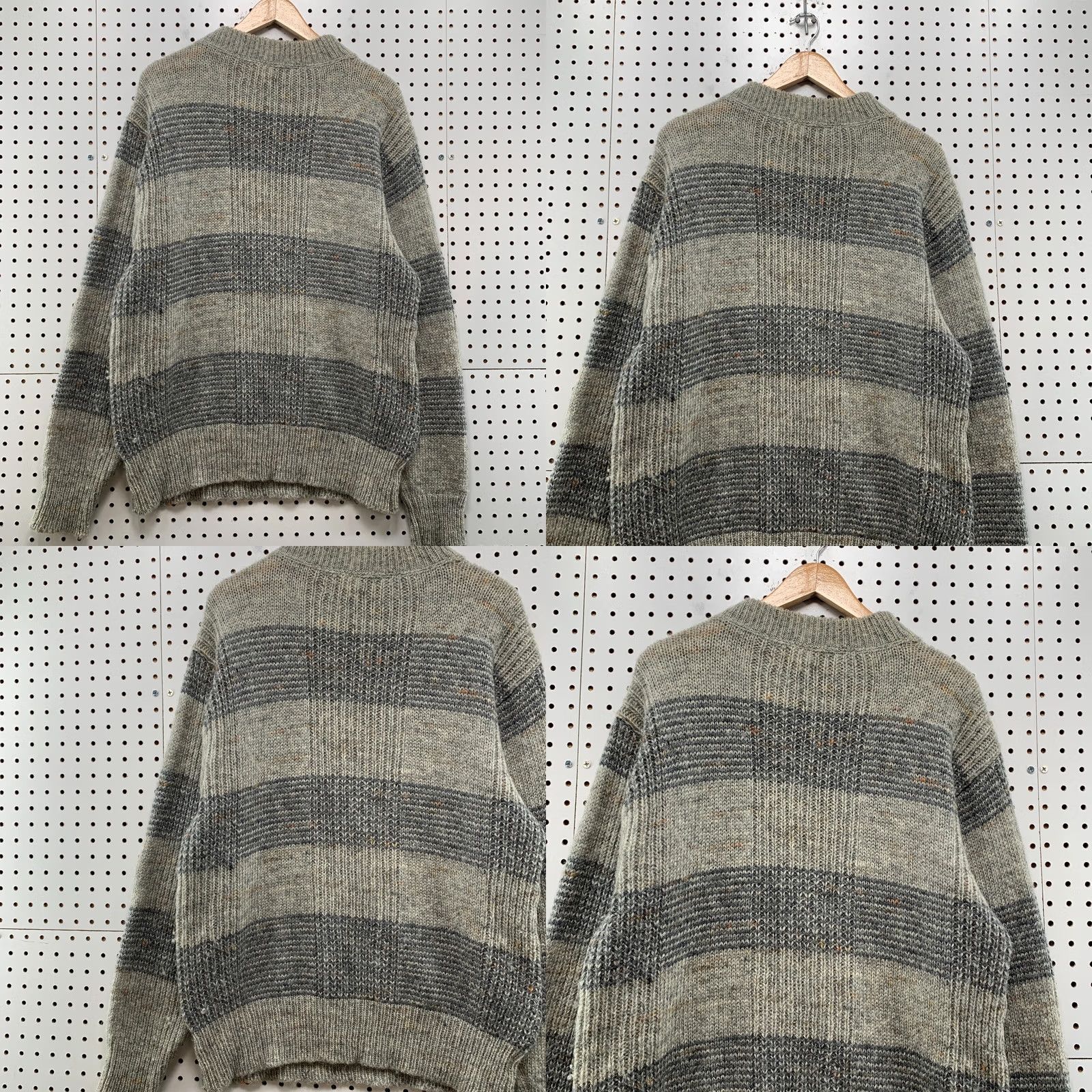 Pendleton VINTAGE Pendleton Sweater Mens L Gray Knit Wool Striped USA Logo Pullover Size US L / EU 52-54 / 3 - 10 Thumbnail