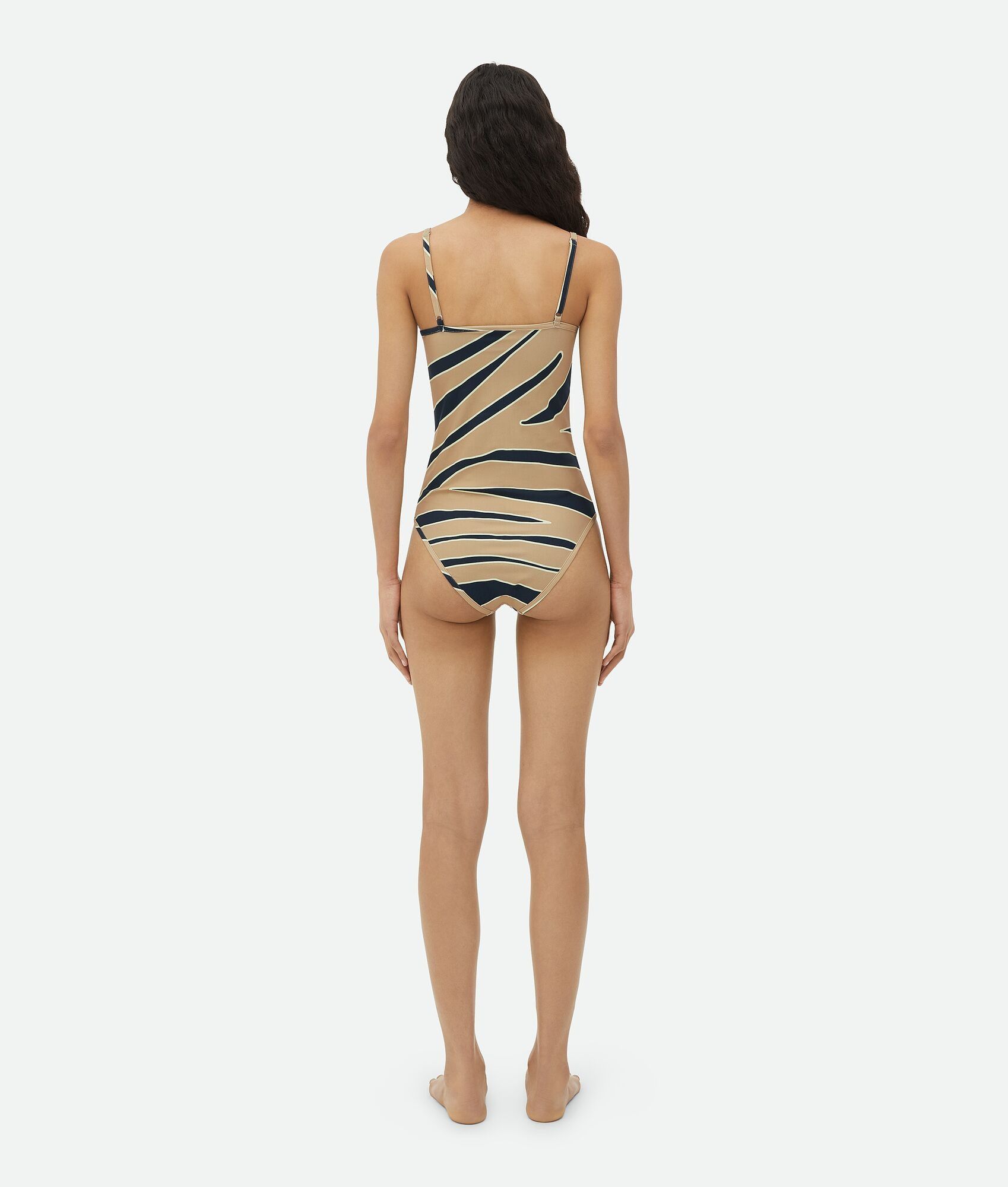Bottega Veneta o1n1vont0325 Animal Print Stretch Nylon Swimsuit Multicolor Size M / US 6-8 / IT 42-44 - 3 Thumbnail