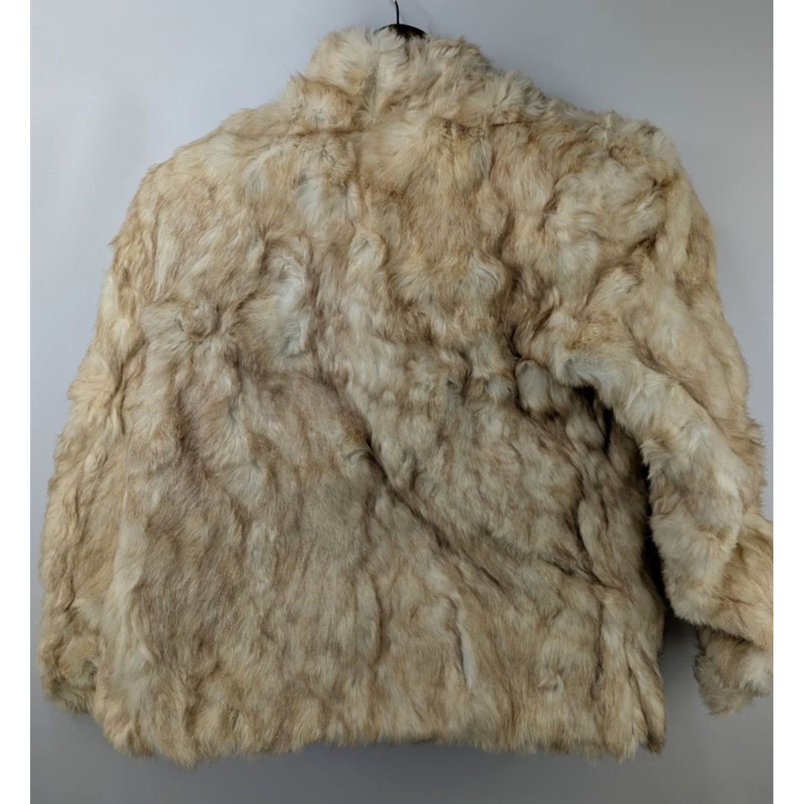 Vintage Vintage Dyed Rabbit Fur Coat - Women's M Beige Cream Hong Kong Mob Wife Luxury Size M / US 6-8 / IT 42-44 - 6 Thumbnail