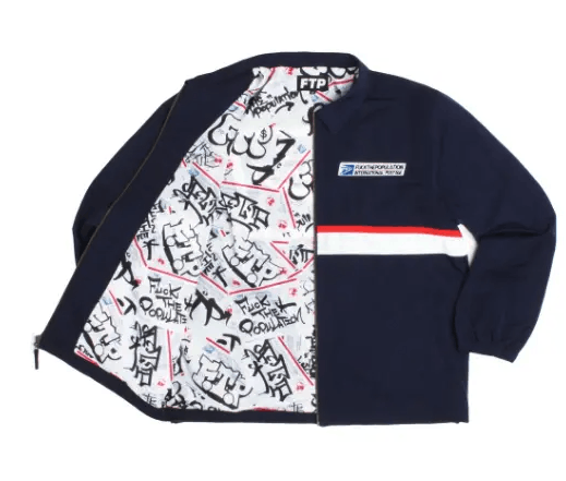 Fuck The Population FTP Postal Coach Jacket Navy Size Large FW21 Size US L / EU 52-54 / 3 - 2 Thumbnail