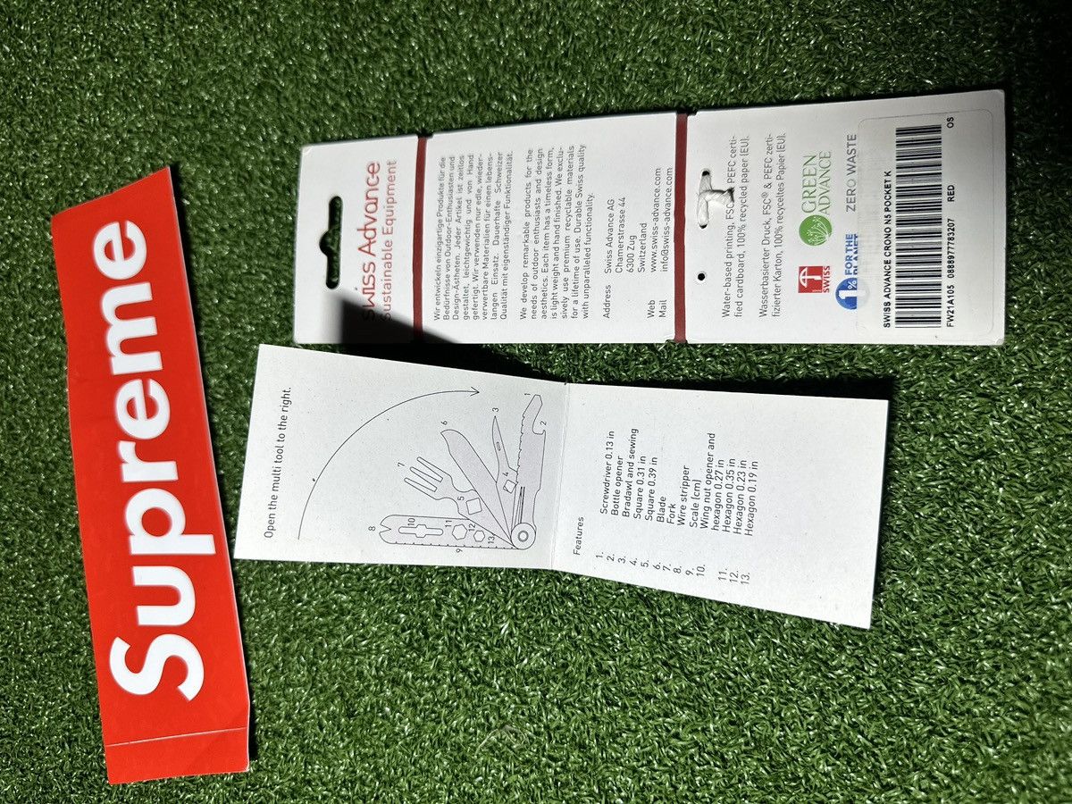 Supreme Supreme Swiss Pocket Knife Crono N5 Red Size ONE SIZE - 5 Thumbnail