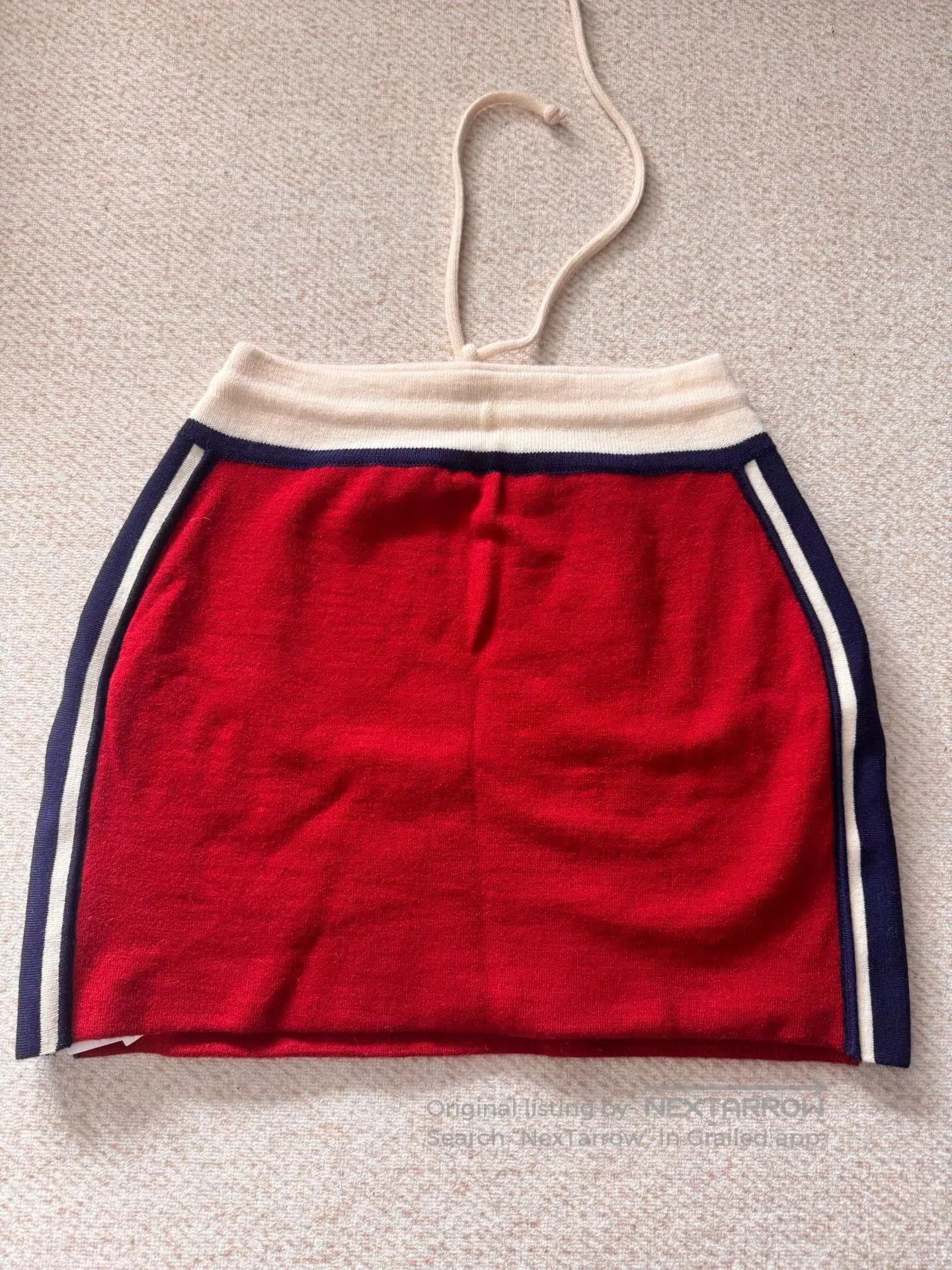 Celine Celine Women's Striped Logo Short Skirt. Size 33" - 2 Thumbnail